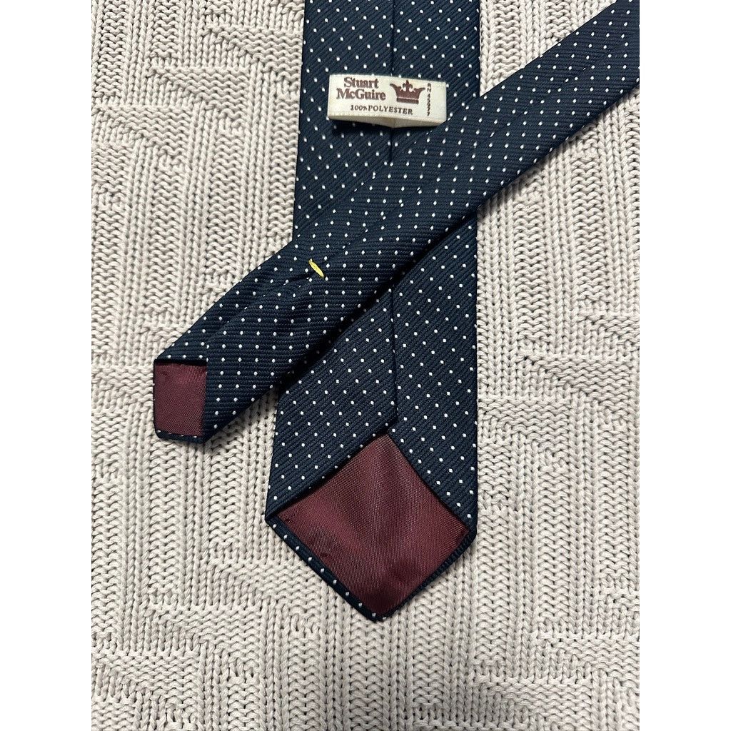 Vintage Vintage Stuart McGuire navy polka dot tie Size ONE SIZE - 2 Thumbnail