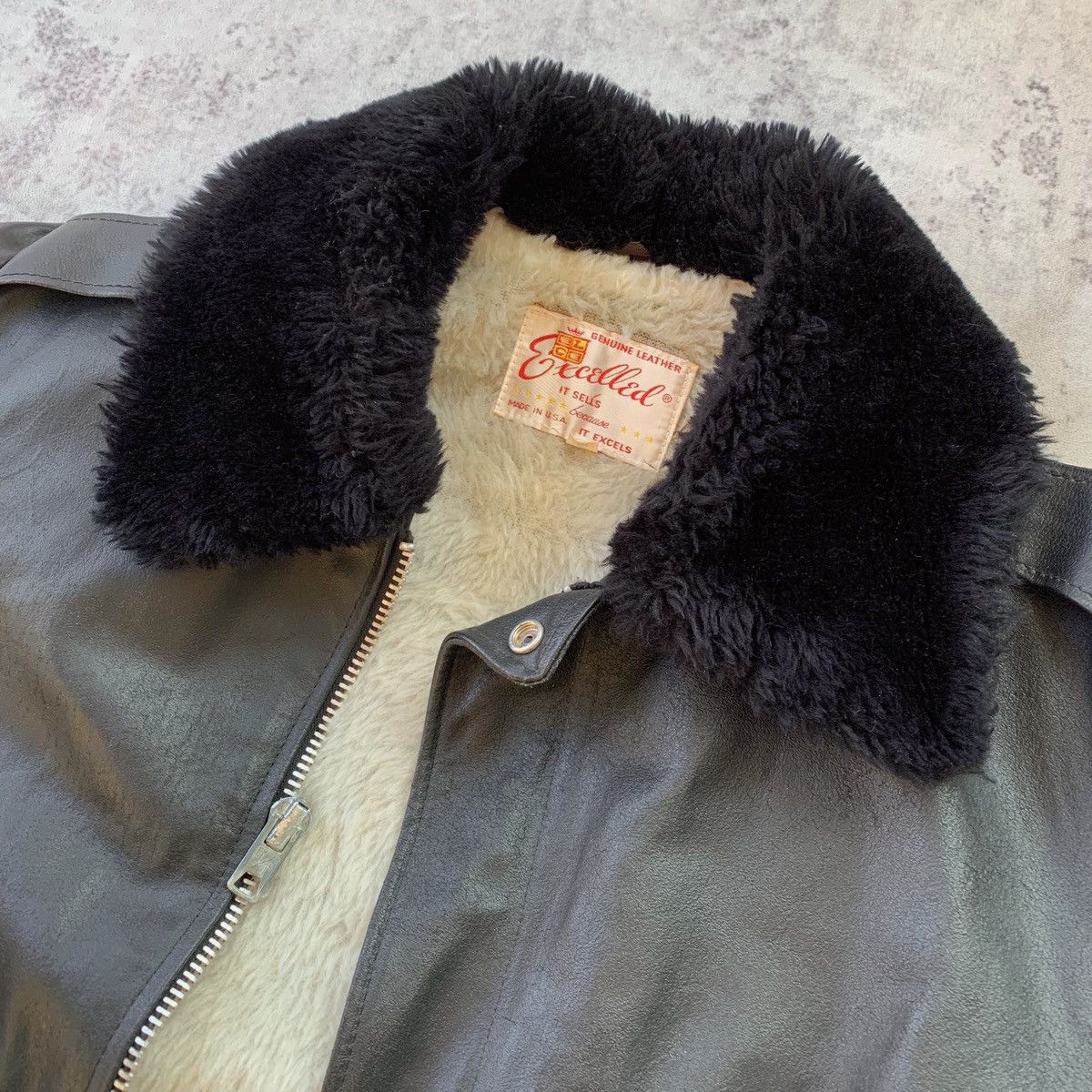 Vintage 70s Vintage G-1 Aviator Leather Bomber Flight Jacket Size US L / EU 52-54 / 3 - 6 Thumbnail