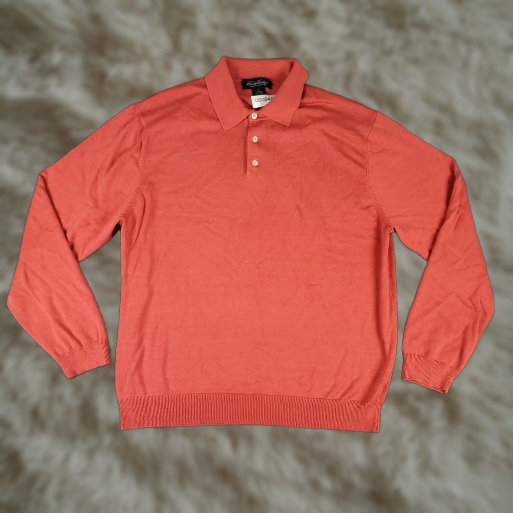 Brooks Brothers Brooks Brothers Sweater Mens XL Red Knit Collared Pullover Classic Size US XL / EU 56 / 4 - 1 Thumbnail