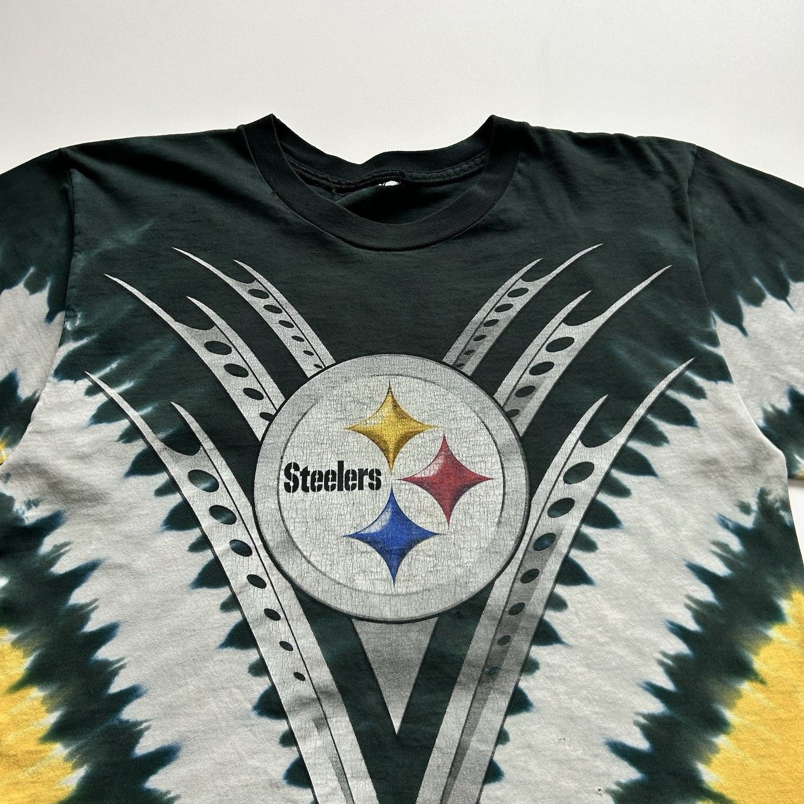 NFL Vintage 90s Pittsburgh Steelers T Shirt Medium NFL Tie Dye Size US M / EU 48-50 / 2 - 2 Thumbnail