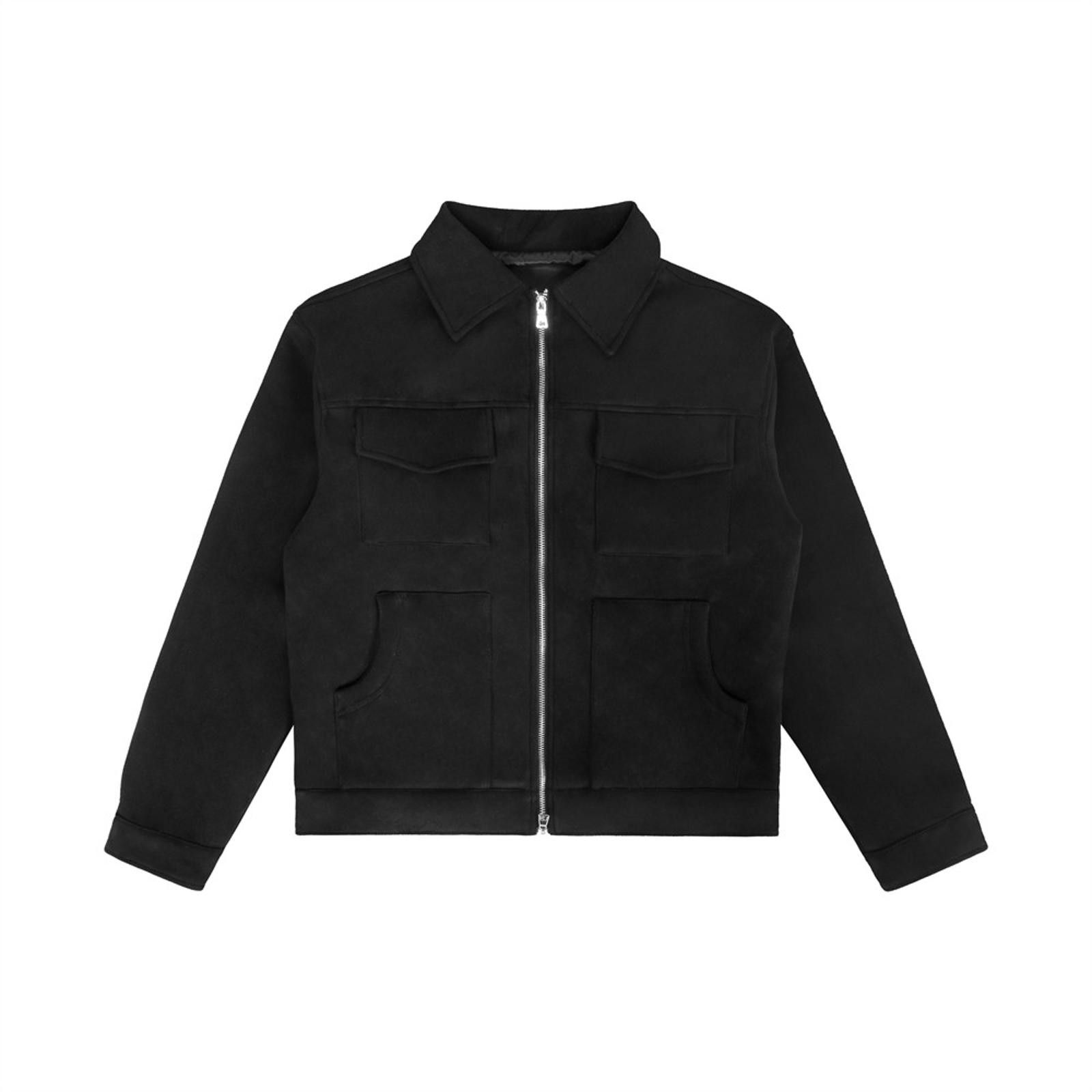 Other Black Suede Full Zip Jacket with Pockets Size US M / EU 48-50 / 2 - 1 Thumbnail