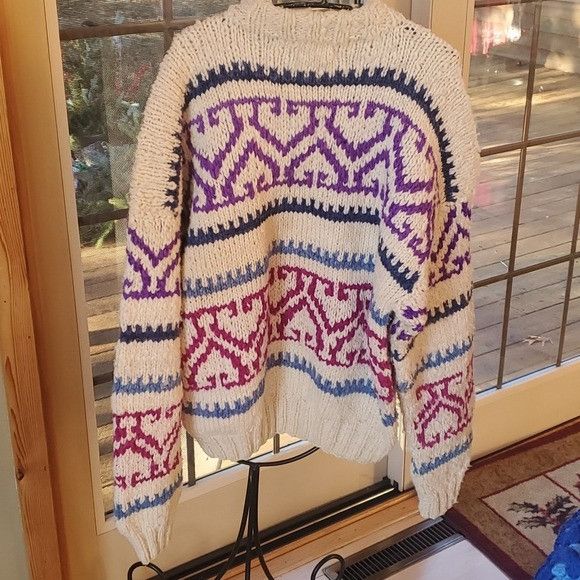 Vintage Vintage Caramba Line 100% Wool LS Made in Ecuador Sz. XL Swe Size US XL / EU 56 / 4 - 5 Thumbnail