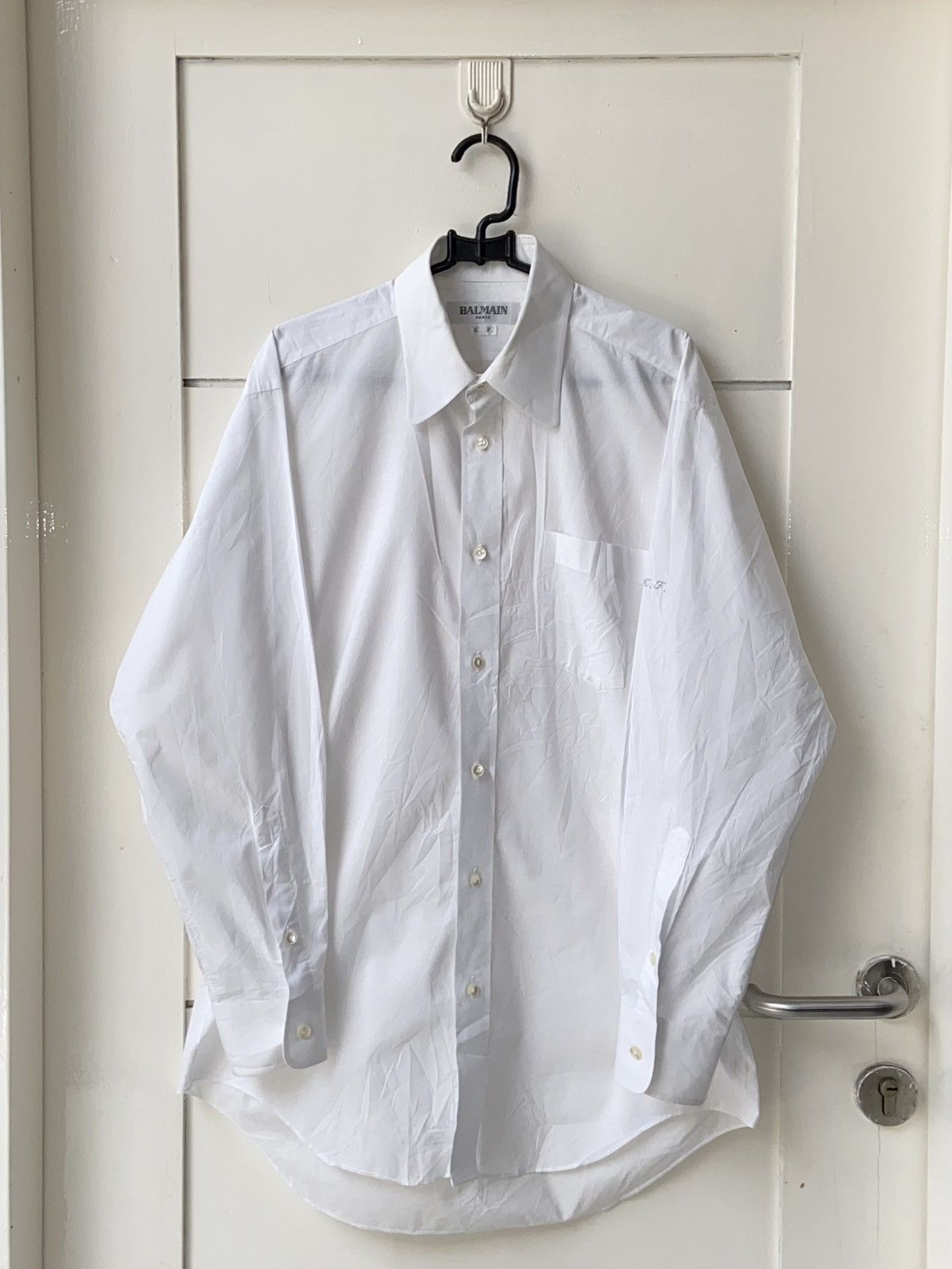 Balmain BALMAIN PARIS White Shirt Size US M / EU 48-50 / 2 - 9 Thumbnail