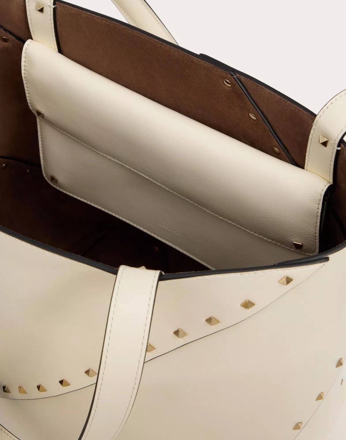 Valentino oc11z0725 Size:OS/ Wispy Shopping Bag In Calfskin in White Size ONE SIZE - 6 Thumbnail