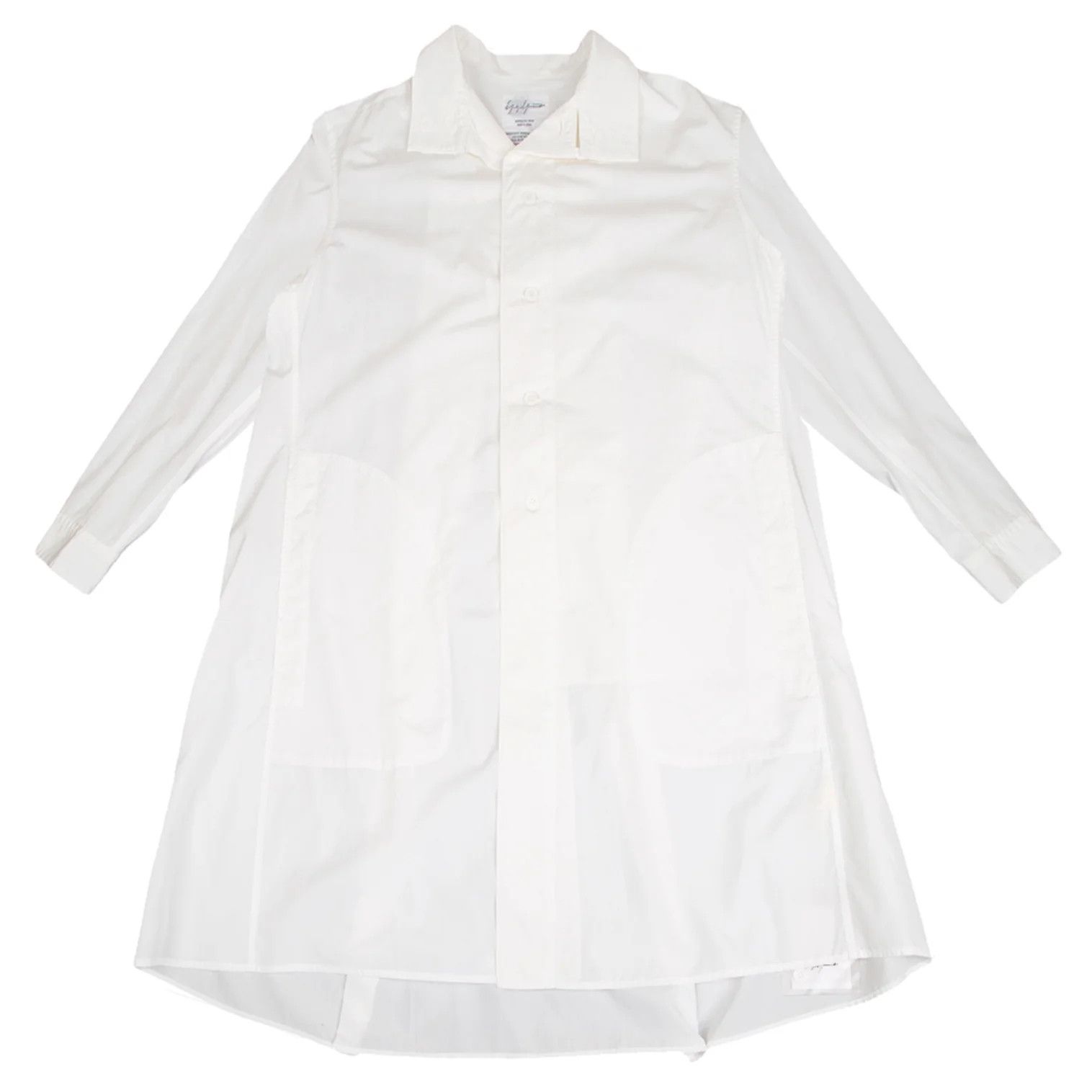 Yohji Yamamoto Yohji Yamamoto Layered Back Zip Shirt White Size US S / EU 44-46 / 1 - 1 Thumbnail