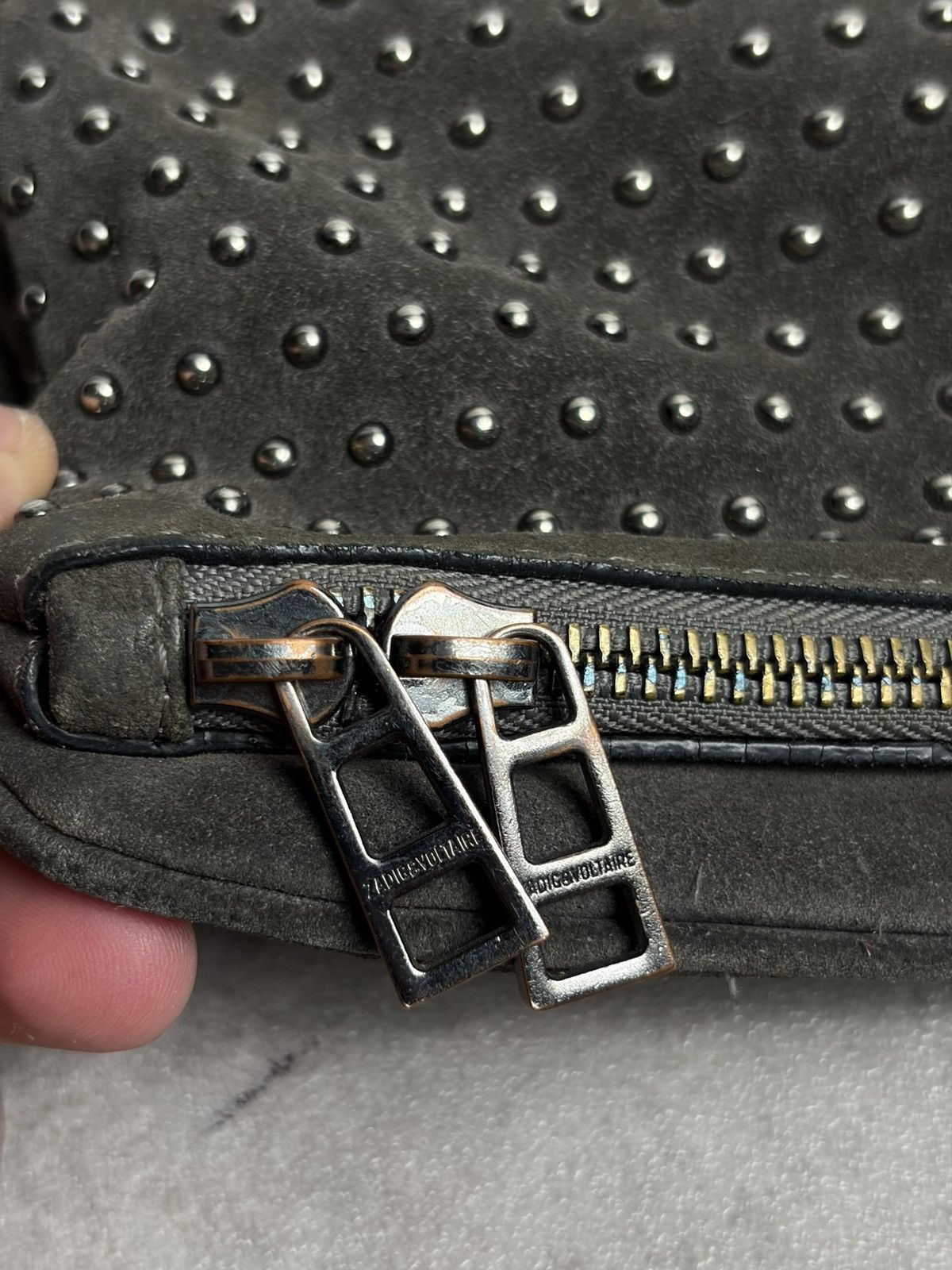 Zadig & Voltaire Zadig&Voltaire Rock Studs Suede Shoulder Bag Cow Leather Size ONE SIZE - 4 Thumbnail