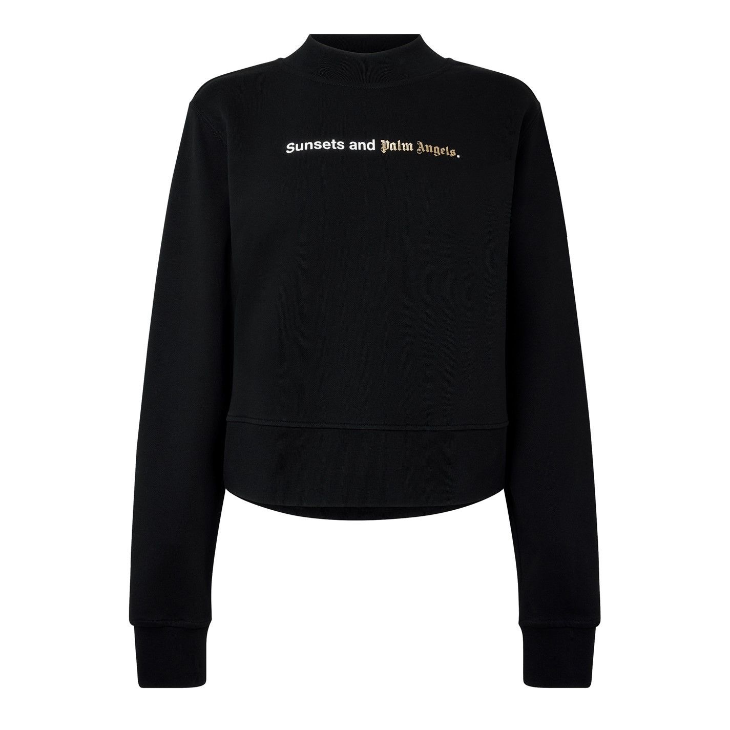 Palm Angels o1g2r1mq0325 Sunset Print Cotton Sweatshirt in Black Size S / US 4 / IT 40 - 1 Thumbnail