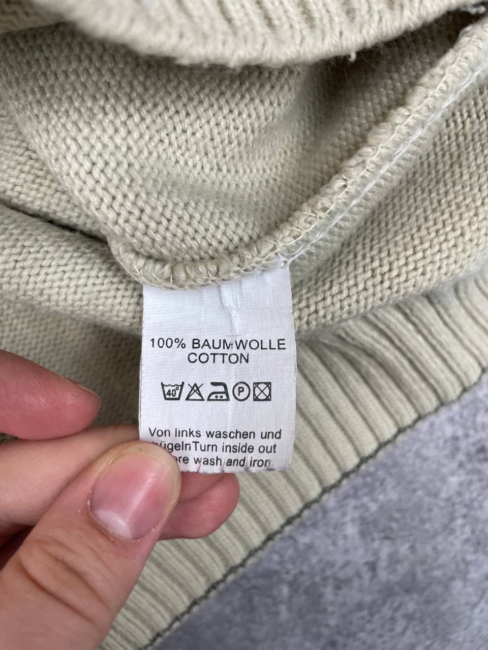 Diesel Diesel Men Vintage Knit Sweater Beige Navy Casual Size L Size US L / EU 52-54 / 3 - 6 Thumbnail
