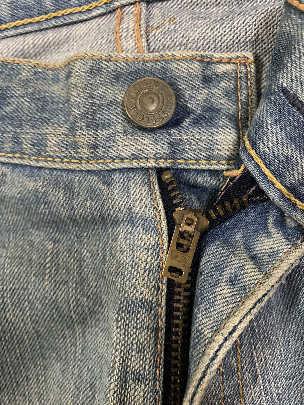 Levi's Vintage 90s Levis 702 Rusty Mud Wash Loose Jeans Size 33x28 Size US 33 - 4 Thumbnail