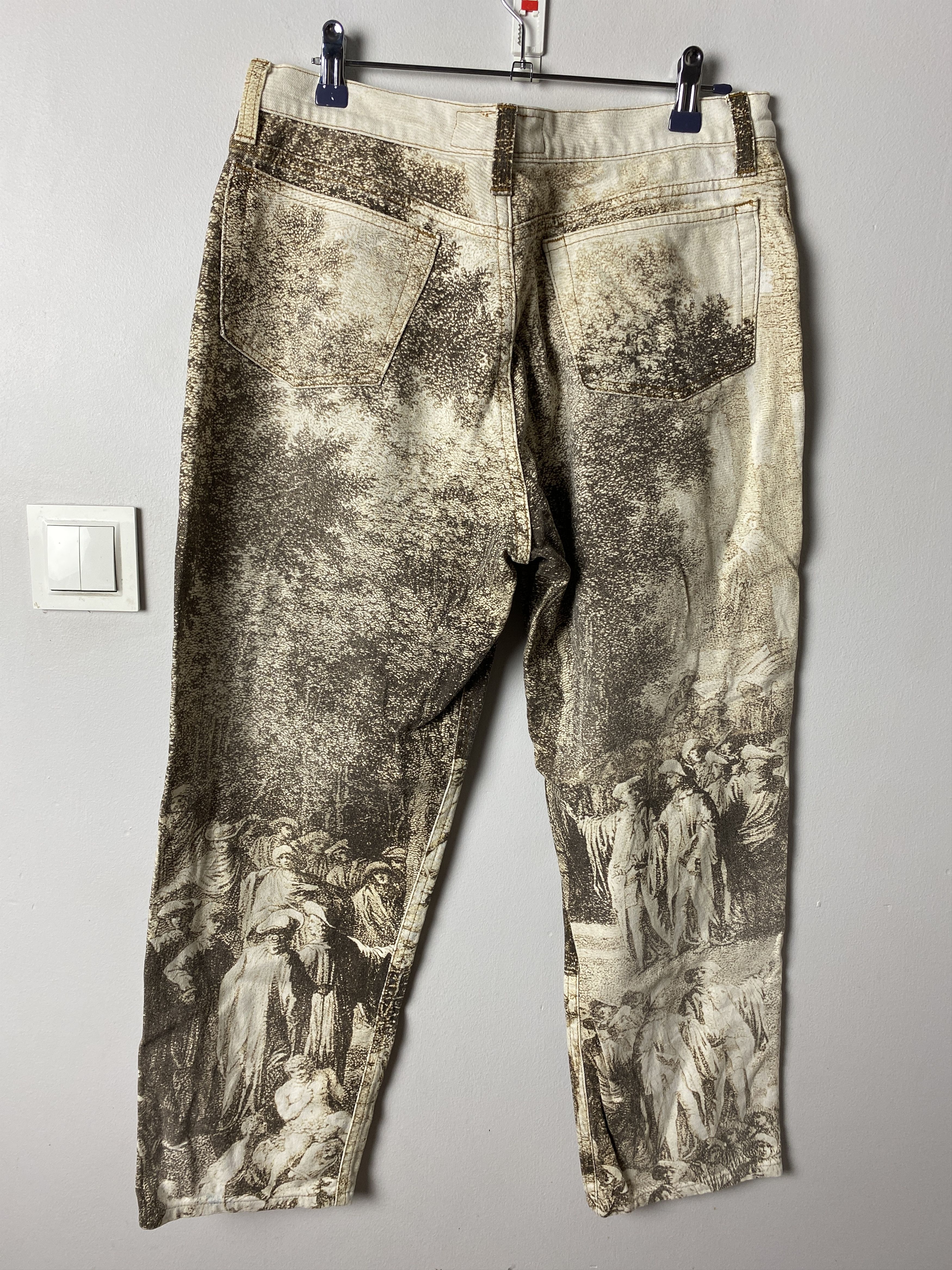 Roberto Cavalli Roberto Cavalli Renaissance print 90s pants vintage Size US 30 / EU 46 - 5 Thumbnail