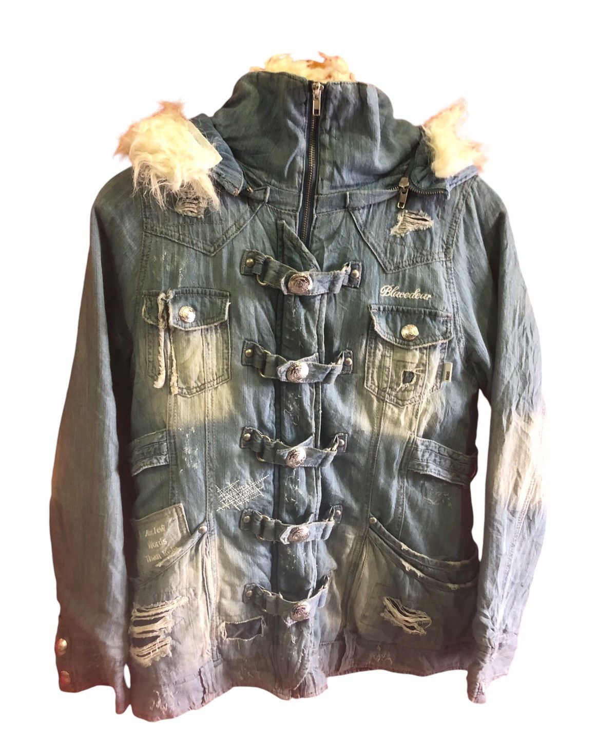 If Six Was Nine × Japanese Brand × Le Grande Bleu (L.G.B.) Rare!!Blue Backs Distressed Zipper Jacket Size US S / EU 44-46 / 1 - 1 Thumbnail