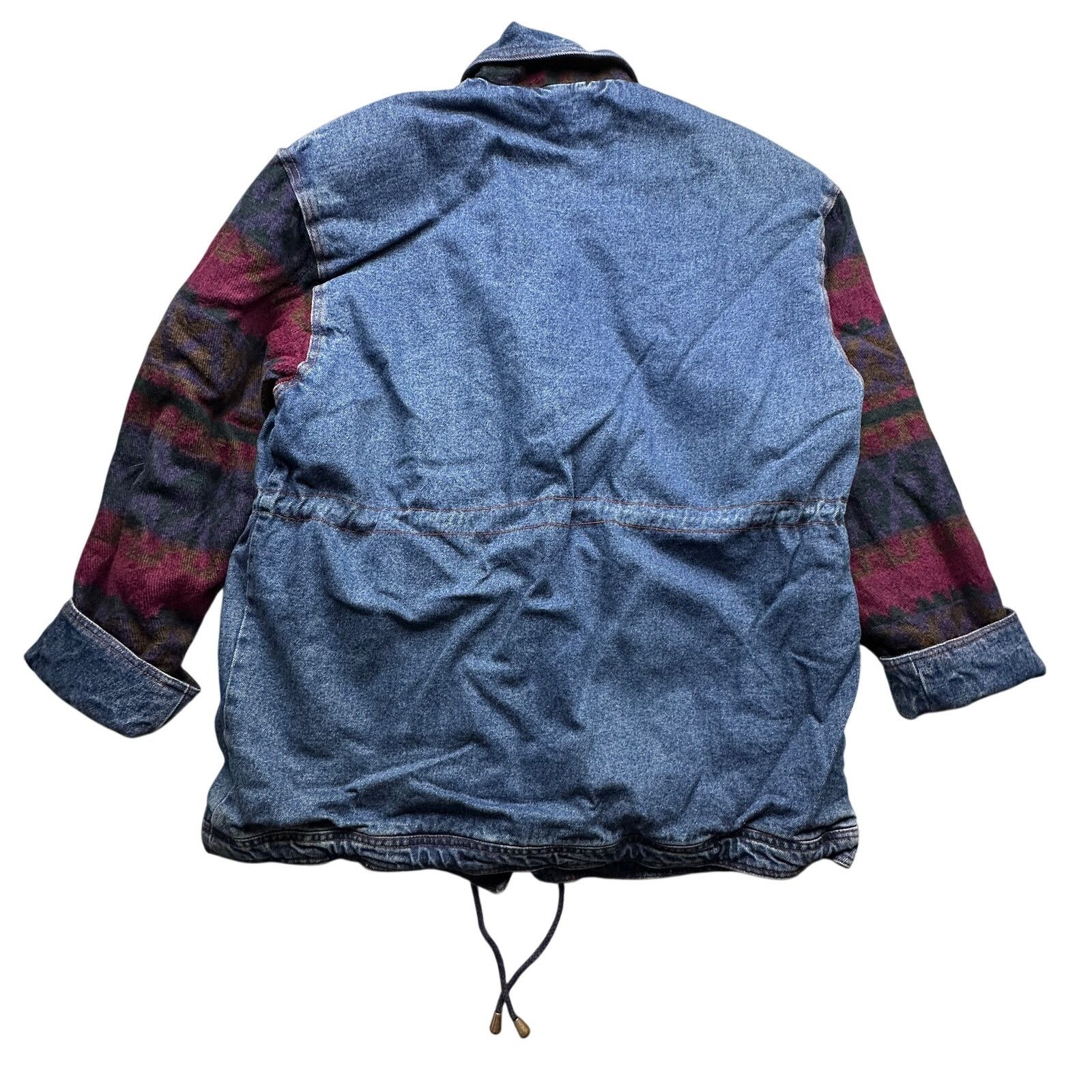 Other Vintage Outbrook Denim Aztec Chore Coat Jacket Women Large Size L / US 10 / IT 46 - 12 Thumbnail