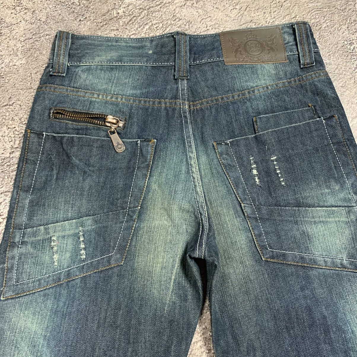 Vintage Y2K Baggy Distressed Flared Jeans Grunge Streetwear Logo 30 Size US 30 / EU 46 - 6 Thumbnail