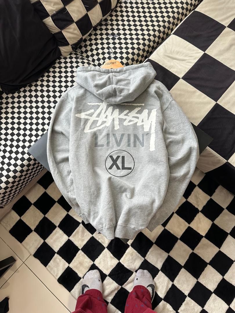 Stussy × Vintage STUSSY LIVIN HOODIE Size US M / EU 48-50 / 2 - 1 Thumbnail