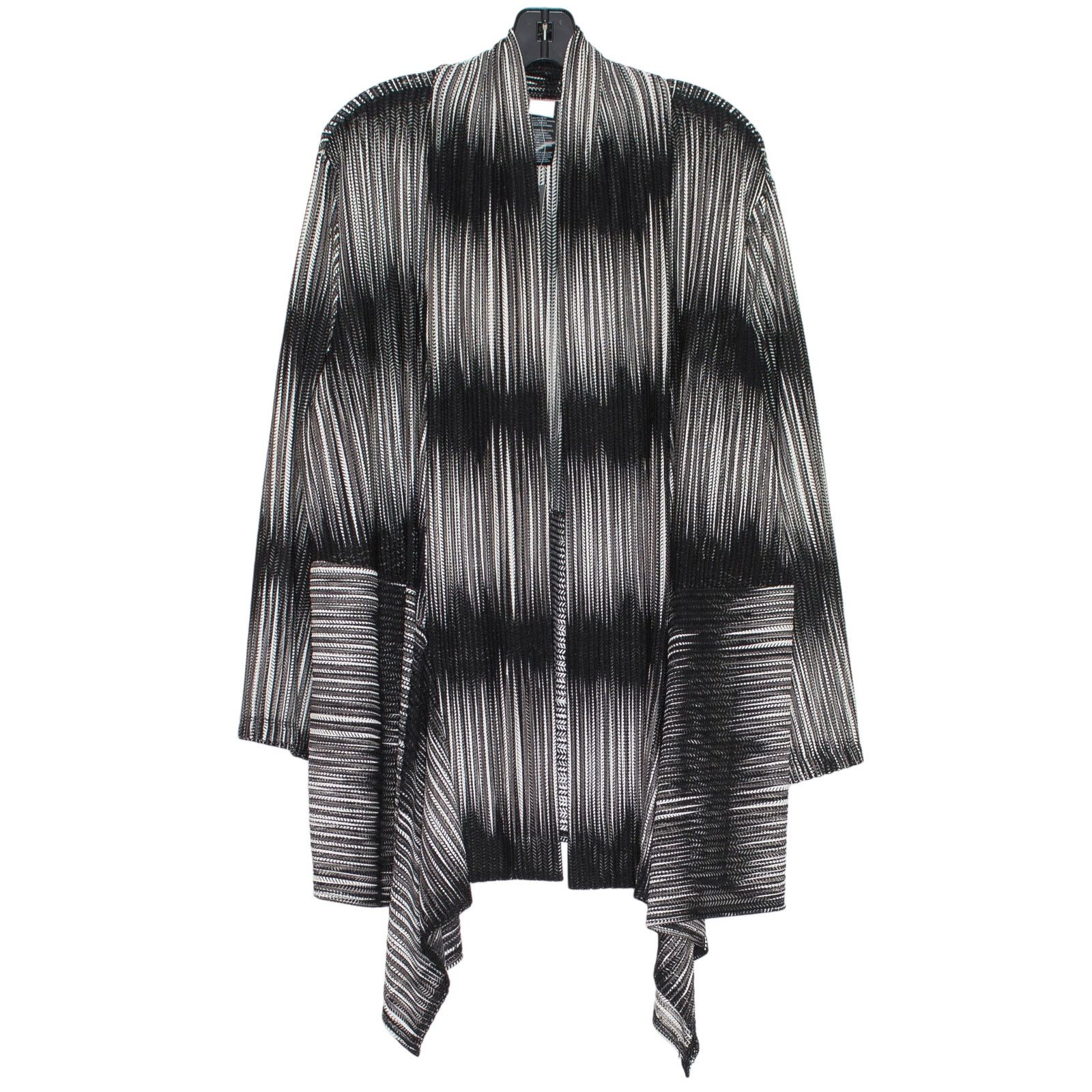 Chicos Chicos Travelers Mesh Cardigan Jacket Open Plus Size 4 Black Size 3XL / US 20-22 - 1 Thumbnail