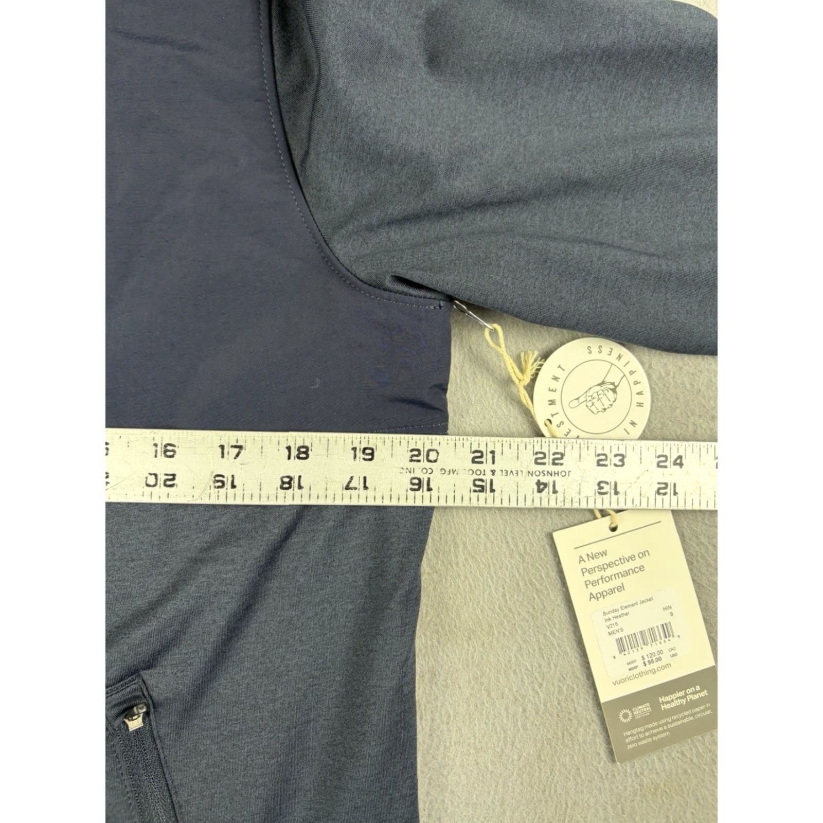 Vuori Vuori Jacket Men’s Size S Full Zip Blue Logo Activewear Hoodie Size US S / EU 44-46 / 1 - 6 Thumbnail