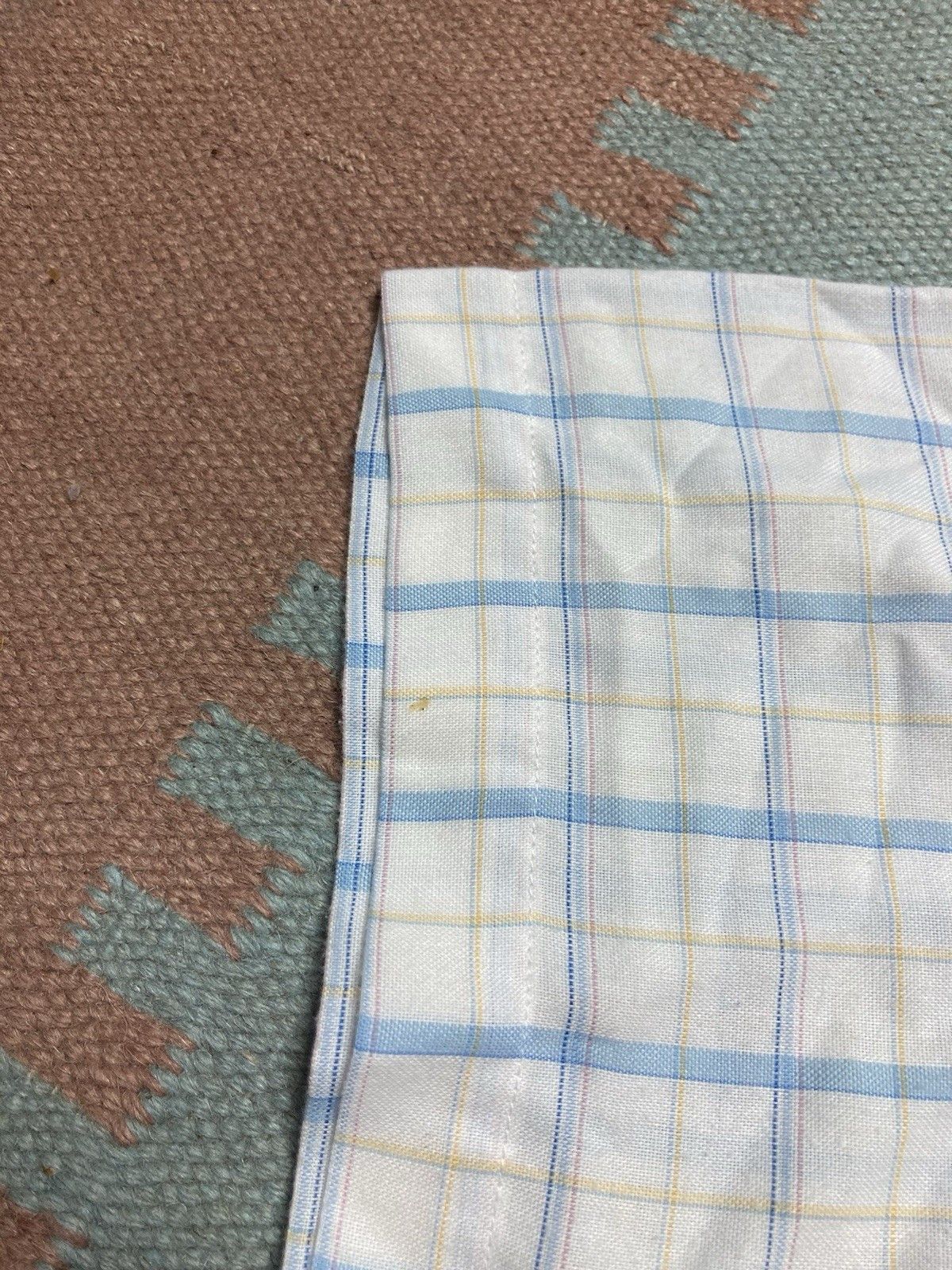 Vintage Vtg 80s button shirt Campus plaid poly cotton lightweight XL Size US XL / EU 56 / 4 - 4 Thumbnail