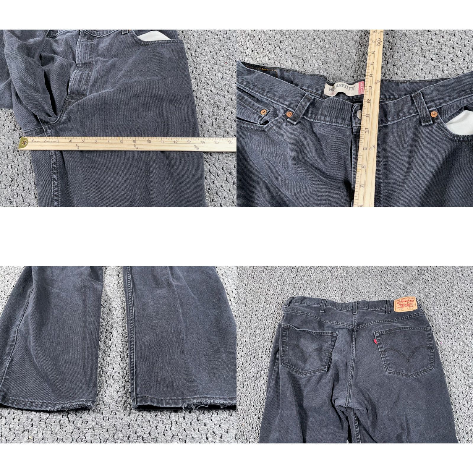 Levi's VINTAGE Levi's 550 Relaxed Fit Jeans Men's 40 x 30 (42 x 32 Tag) Black Denim Size US 42 / EU 58 - 8 Thumbnail
