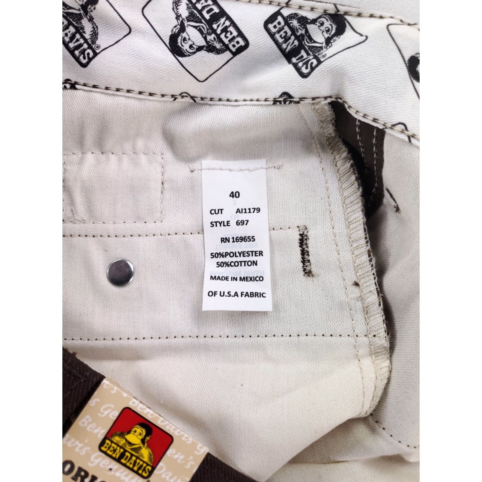 Ben Davis **Original Ben Davis Workwear Brown Men's Chino Pants 40 x 32 NWT** New title: **Original Ben Davis Workwear Brown Men's Chino Pants 40 x 32 NWT** Size US 40 / EU 56 - 5 Thumbnail