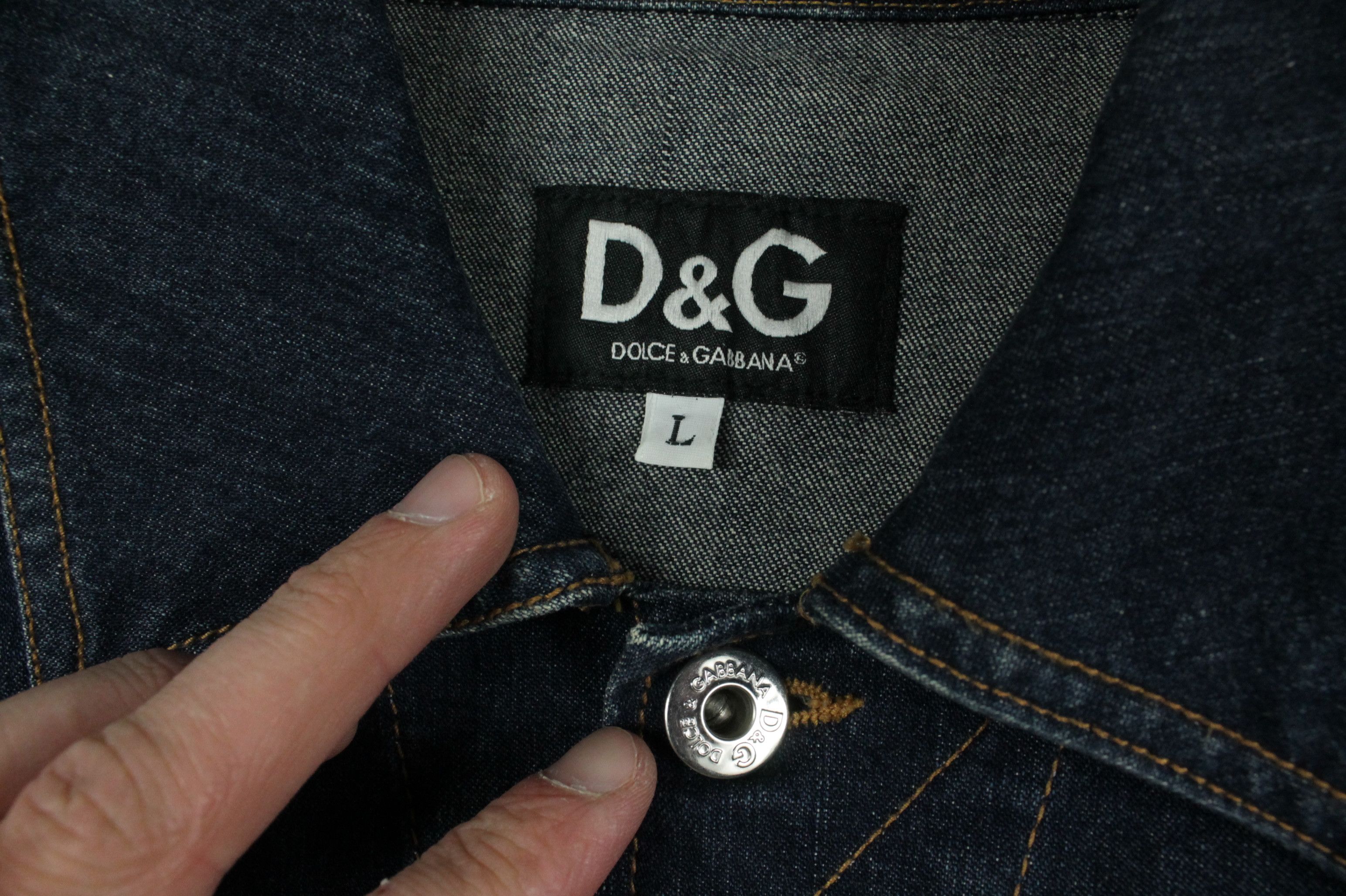 Dolce & Gabbana Dolce & Gabbana Slim Fit Stretch Denim Trucker Jacket Size L / US 10 / IT 46 - 3 Thumbnail