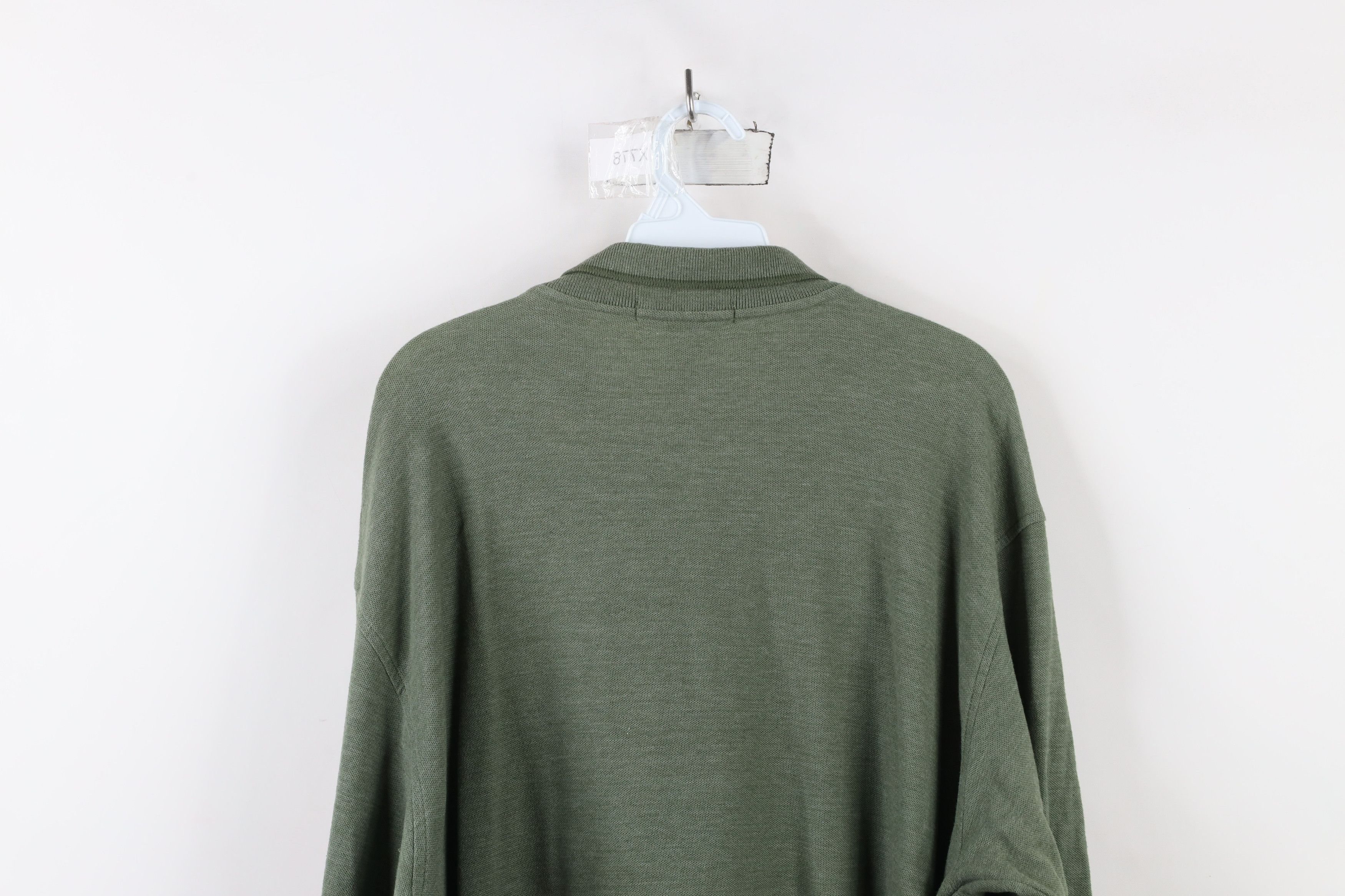 Vintage Vintage 90s Streetwear Knit Long Sleeve Rugby Polo Green Size US XL / EU 56 / 4 - 8 Thumbnail