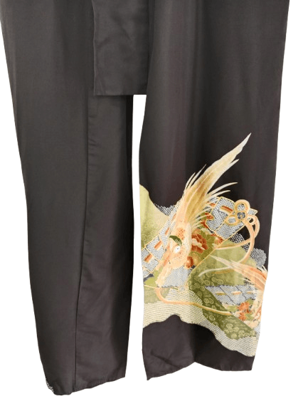 Komono Vintage Yukata Furisode Tomesode Kimono JAPANESE Robe Size L / US 10 / IT 46 - 4 Thumbnail