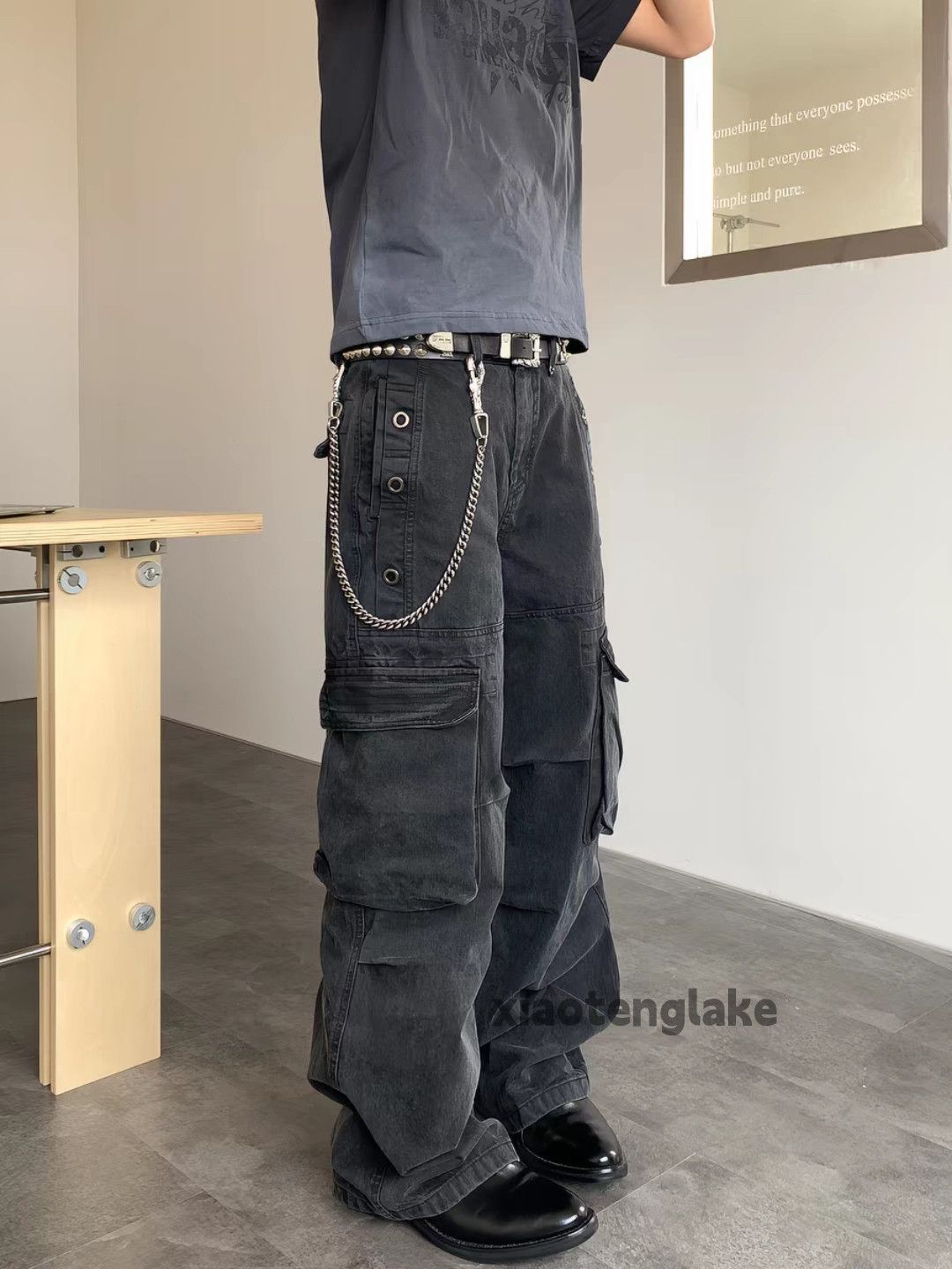 Vintage xtl Louisvuitton alyx style loose baggy cargo faded pants Size US 32 / EU 48 - 1 Thumbnail
