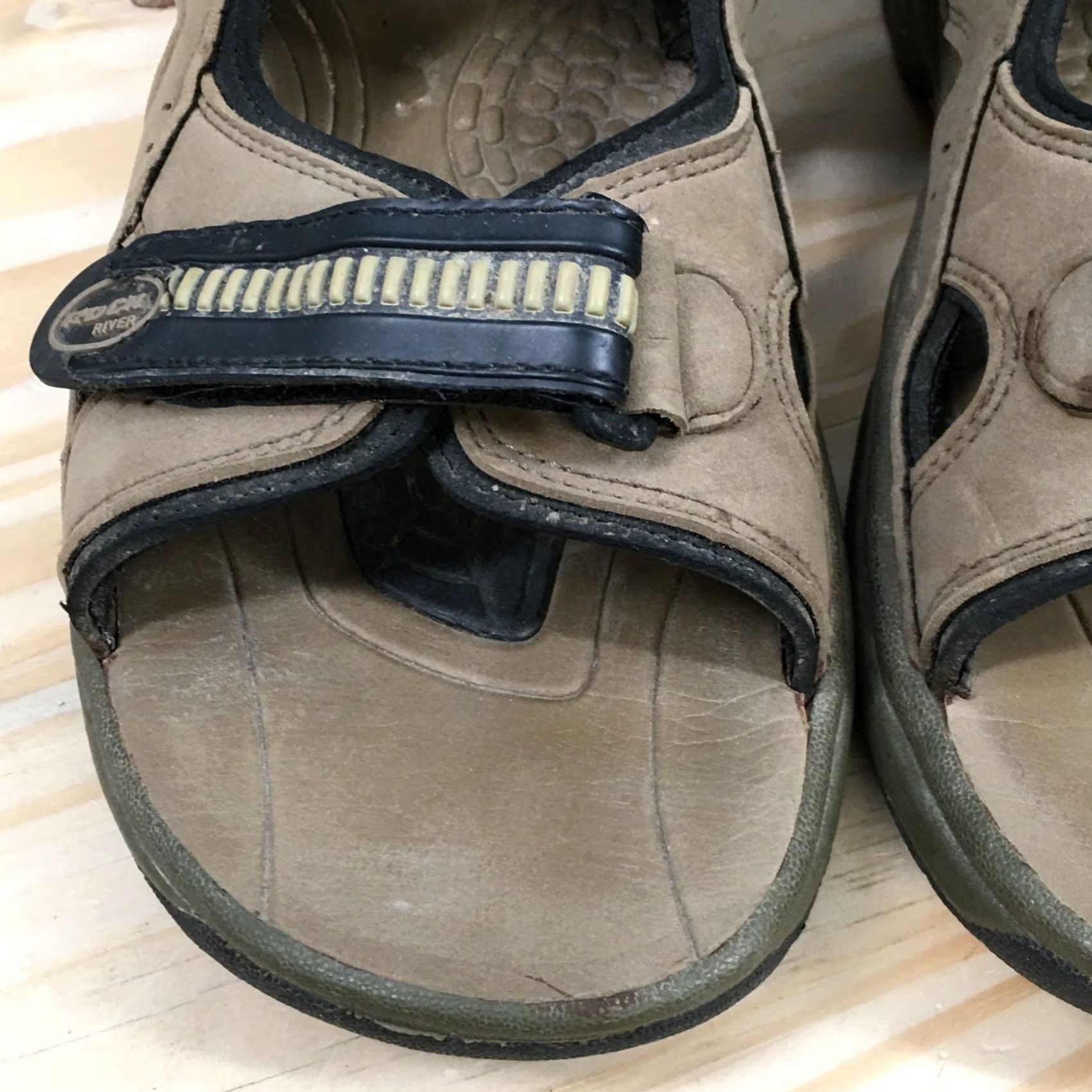 Vintage Rock River Sandals Mens 13 Diego Adjustable Strappy Slingback Brown Size ONE SIZE - 6 Thumbnail