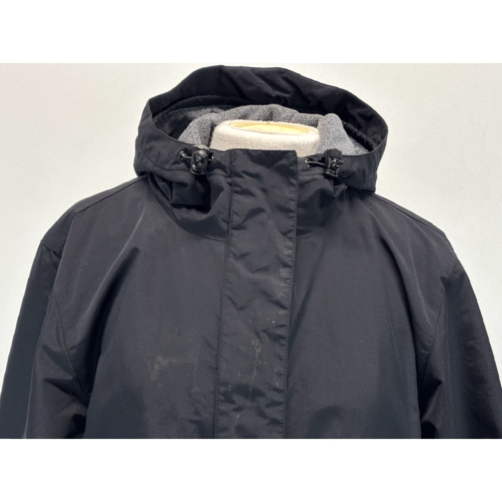 Lands' End Lands' End Black Long Coat Parka Women M 10 12 Fleece Lined Zip Hook & Loop Winter Nylon Polyester Lining Zipper Women Size M / US 6-8 / IT 42-44 - 5 Thumbnail