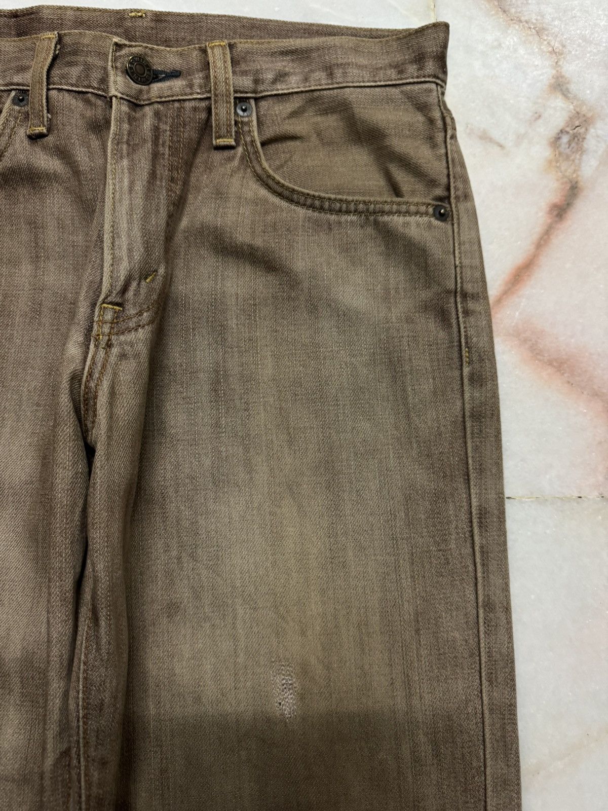 Edwin VINTAGE EDWIN NO.503 MUD WASHED DISTRESSED DENIM 90's STYLE Size US 29 - 5 Thumbnail