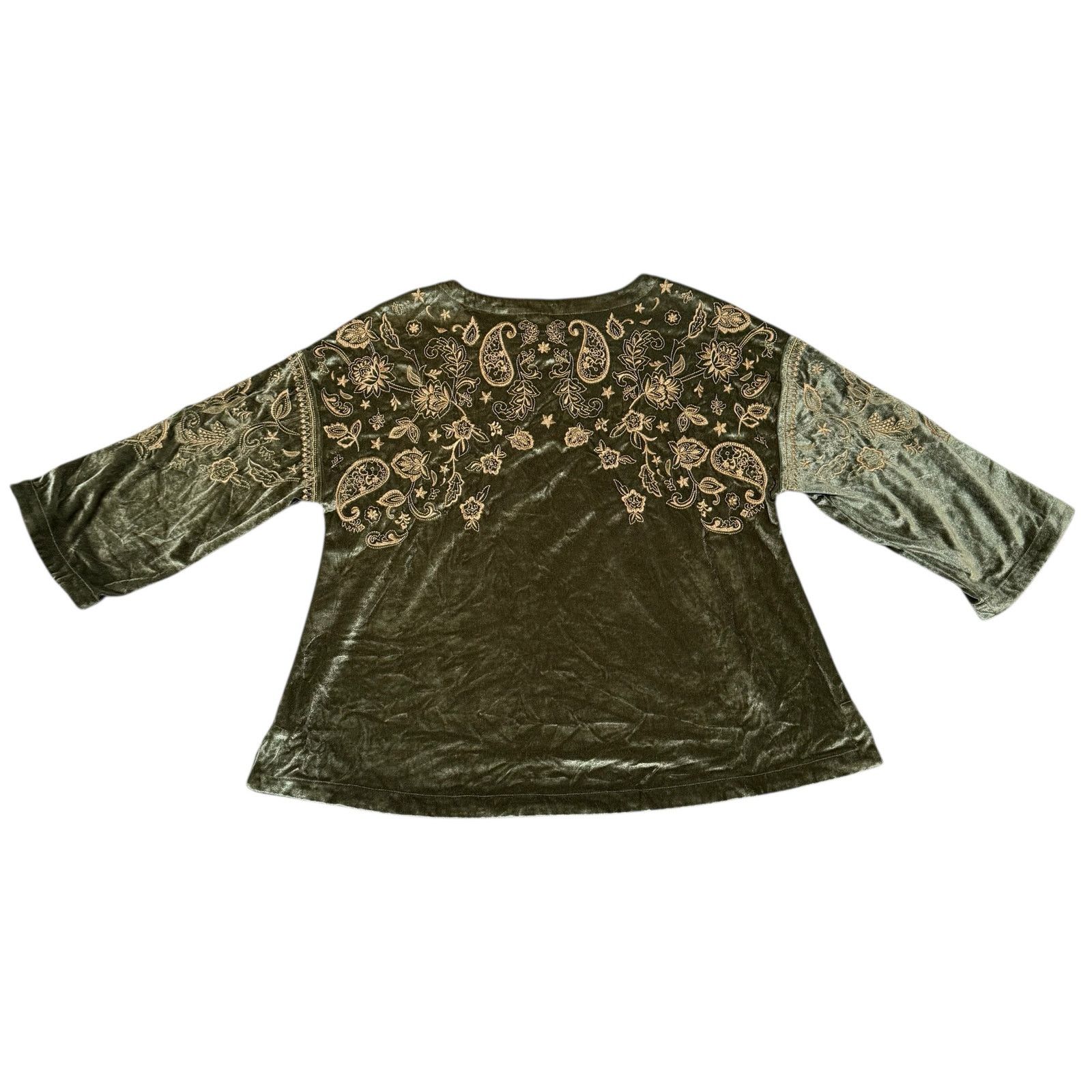 Other Soft Surroundings Helena Tunic Embroidered Velvet Top PXL Size XL / US 12-14 / IT 48-50 - 7 Thumbnail