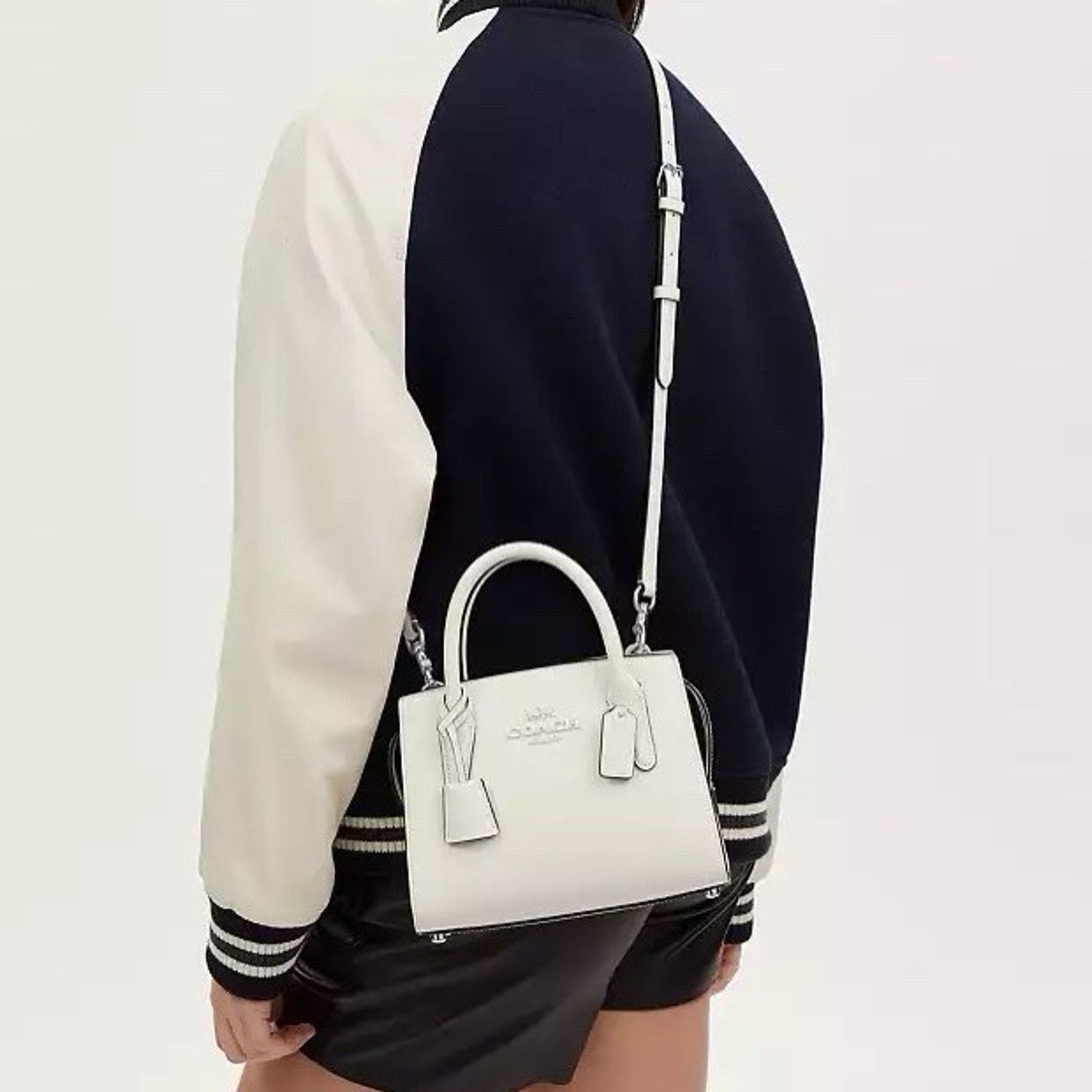 Coach New COACH Andrea Carryall Shoulder Bag Leather CP081 Chalk Size ONE SIZE - 7 Thumbnail