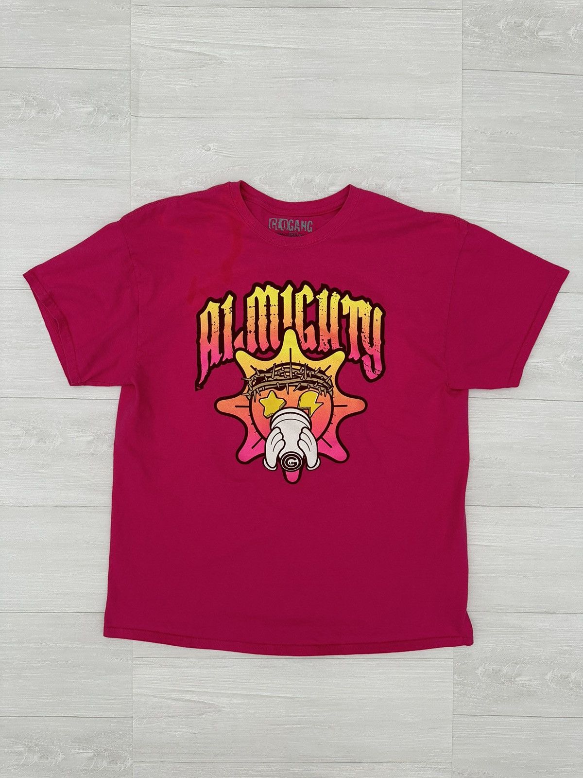 Glo Gang Glo Gang Pink Almighty Star / Sun Logo Tee Sz. XL GLOGANG Size US XL / EU 56 / 4 - 3 Thumbnail