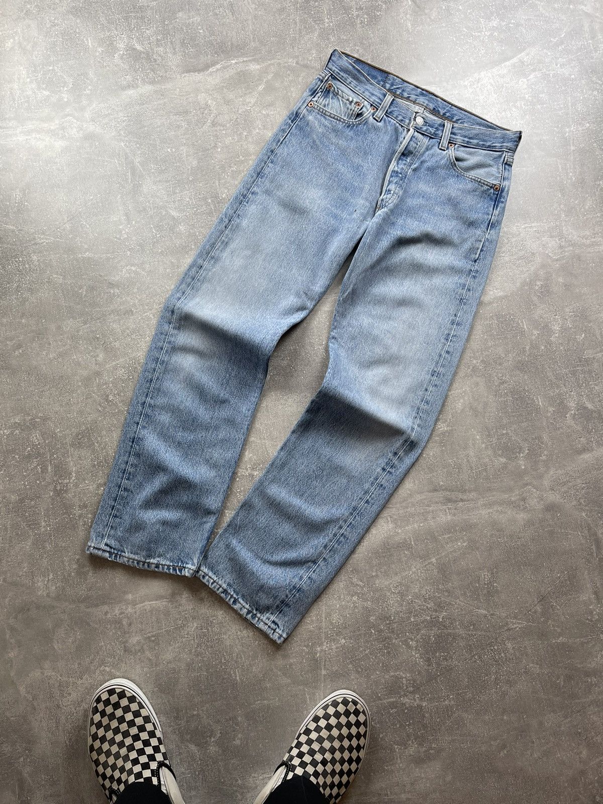 Levi's × Vintage Vintage Levis 501xx Light Blue Jeans Size US 31 - 7 Thumbnail