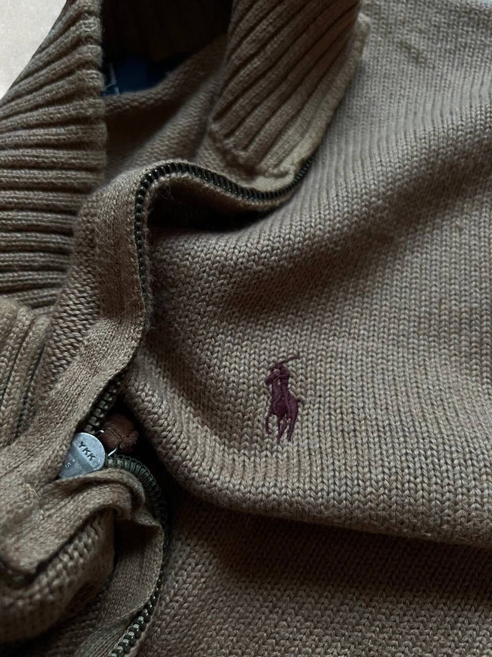 Polo Ralph Lauren VINTAGE COTTON Quarter Zip 1/4 Sweater Heavy Knit Size US L / EU 52-54 / 3 - 5 Thumbnail