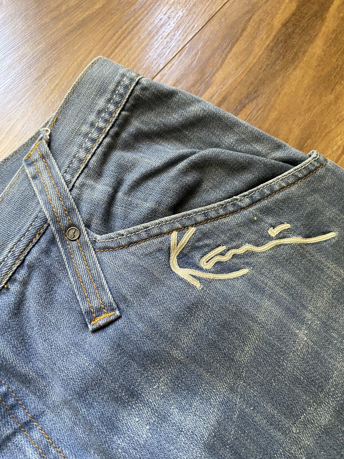 Fubu × Karl Kani × Vintage Karl Kani Vintage Baggy Pants,Sk8,Baggy Fit,Rap Size US 38 / EU 54 - 11 Thumbnail