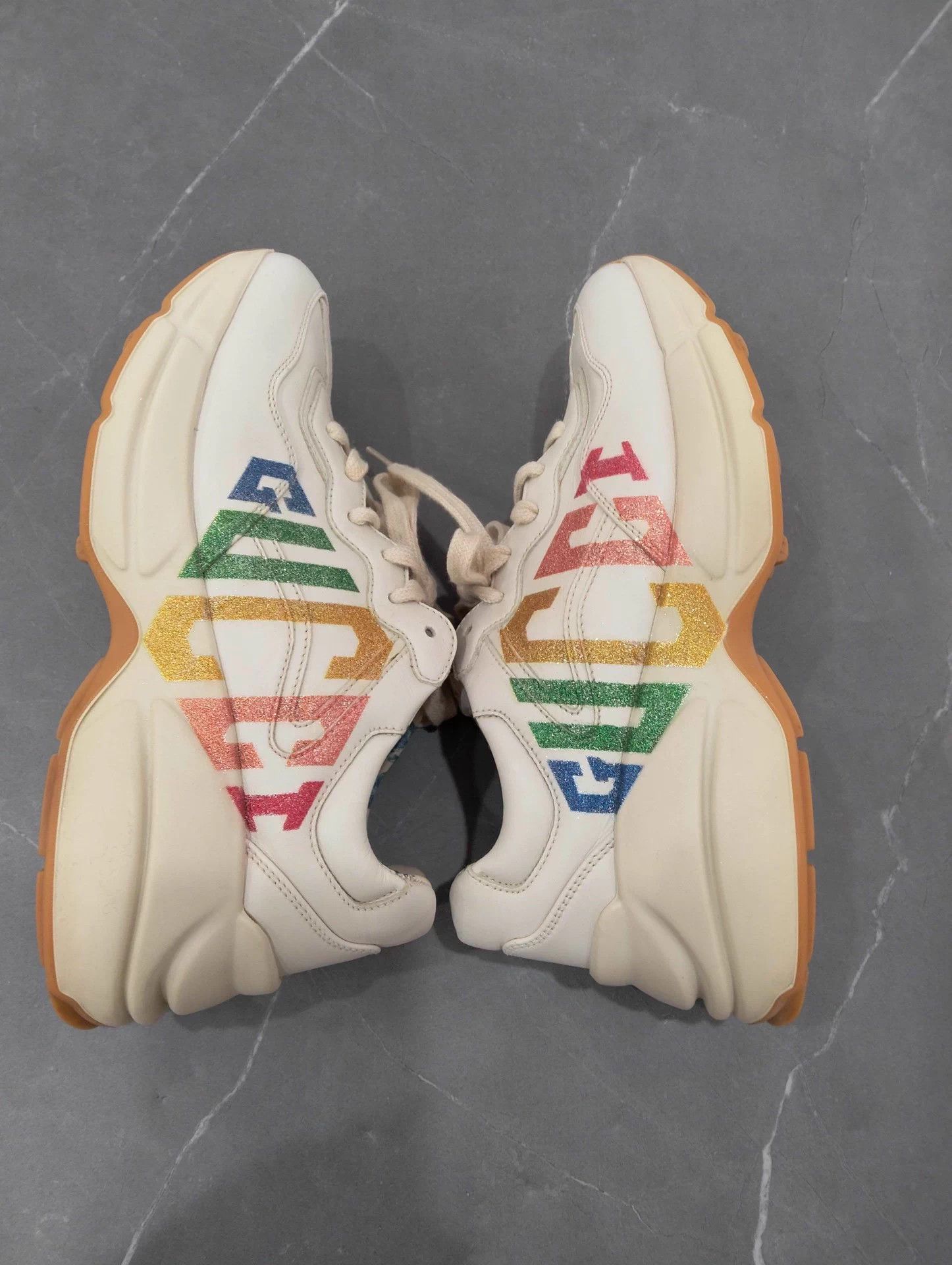 Gucci Gucci 95 New Rainbow Logo Dad Shoe 36 Size US 6 / IT 36 - 3 Thumbnail