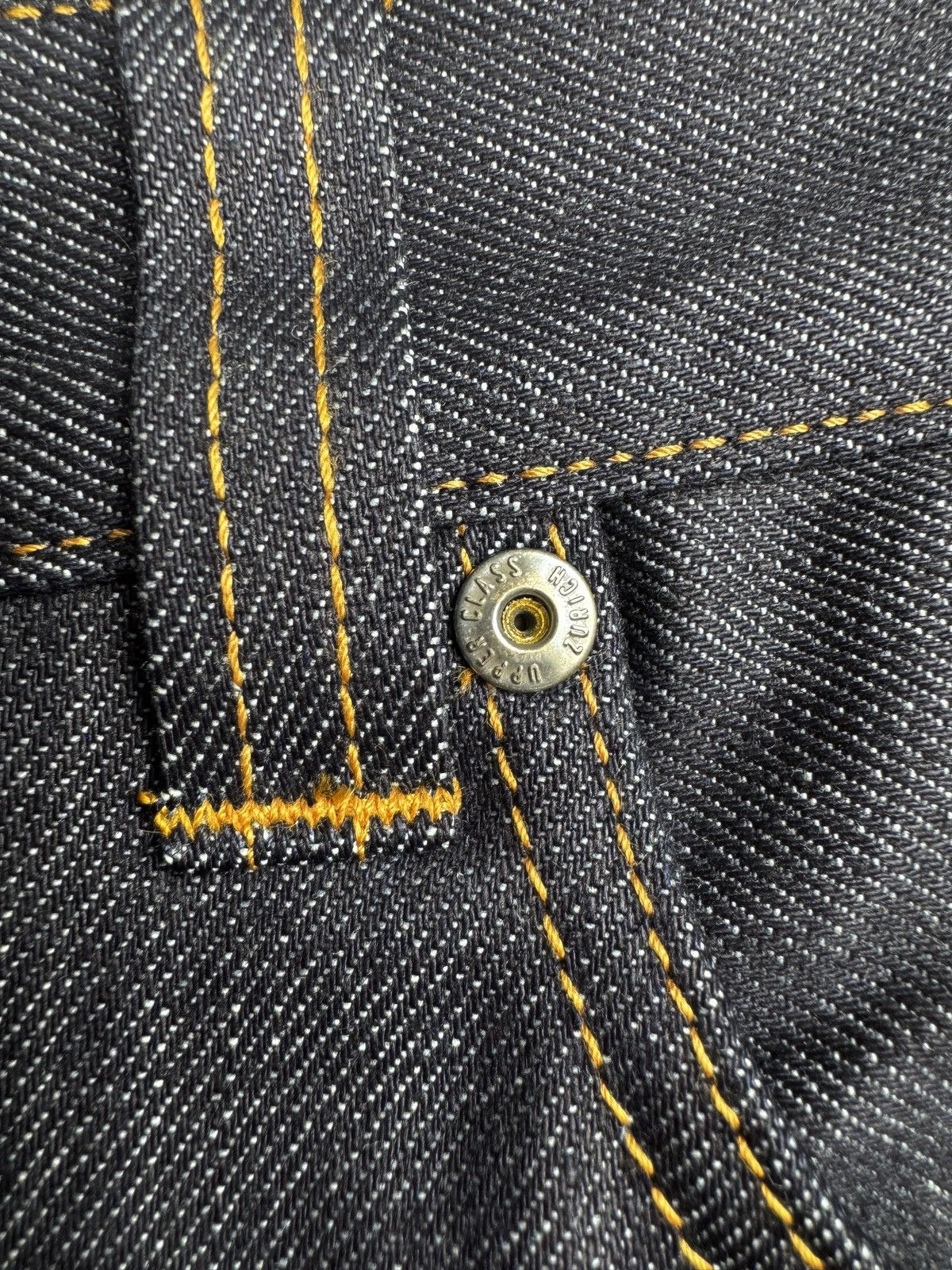 Other Upper Class Denim Rough Japan Selvage 12 oz Raw T3T Kurabo Size US 33 - 11 Thumbnail