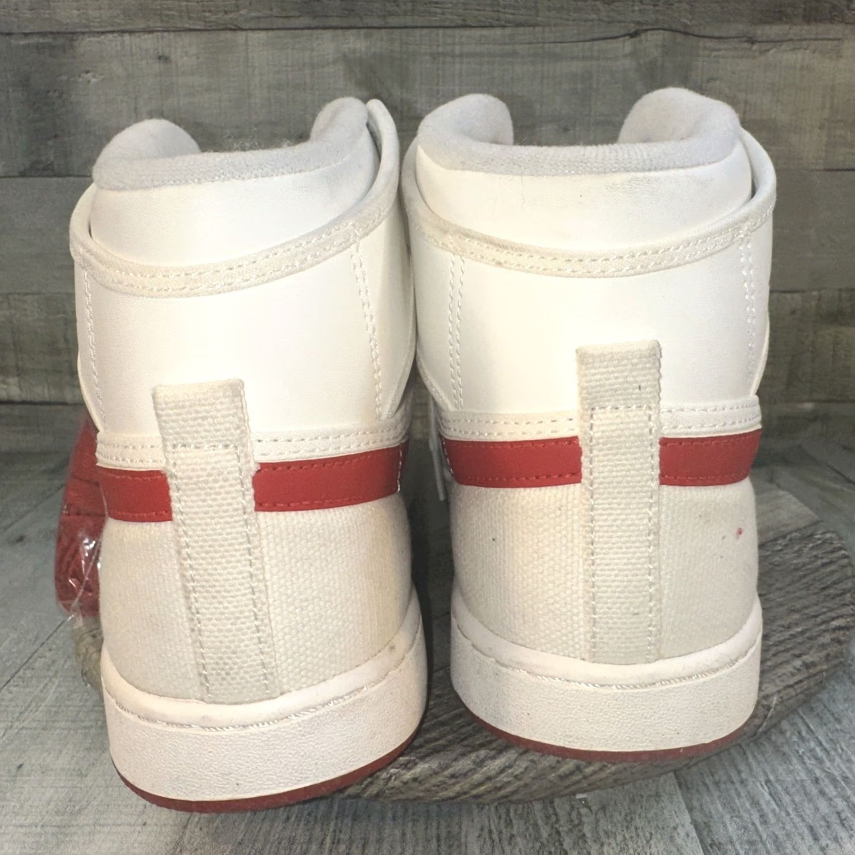 Jordan Brand VINTAGE Jordan AJKO High Top Sneaker Mens 11.5 White Canvas Retro Timeless Scuffing Light Box N/A Size US 12 / EU 45 - 6 Thumbnail