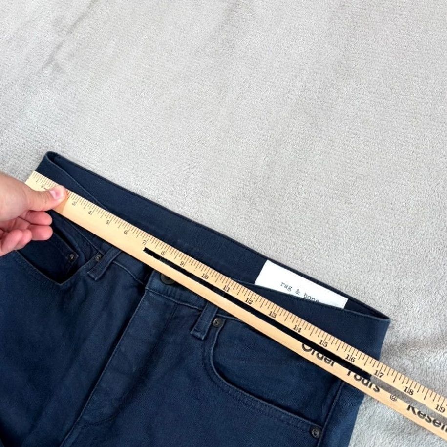 Rag & Bone rag & bone Jeans Slim Straight Denim Coated Navy Men 32x35 Button Fly USA Size US 32 / EU 48 - 7 Thumbnail