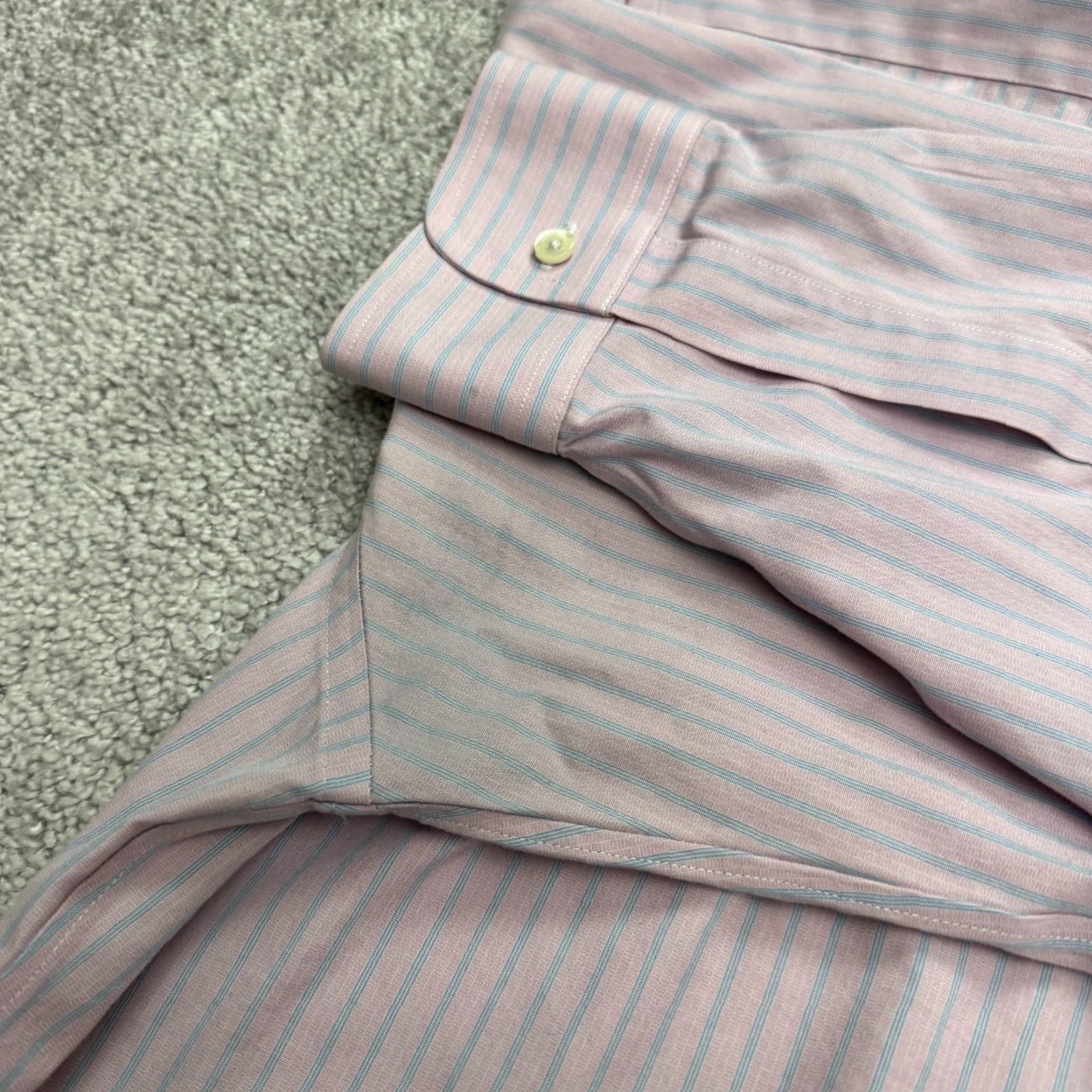Brooks Brothers VINTAGE Brooks Brothers Dress Shirt Men 16.5 34 Pink Striped Cotton Blend Classic Shirt Size 46R - 6 Thumbnail