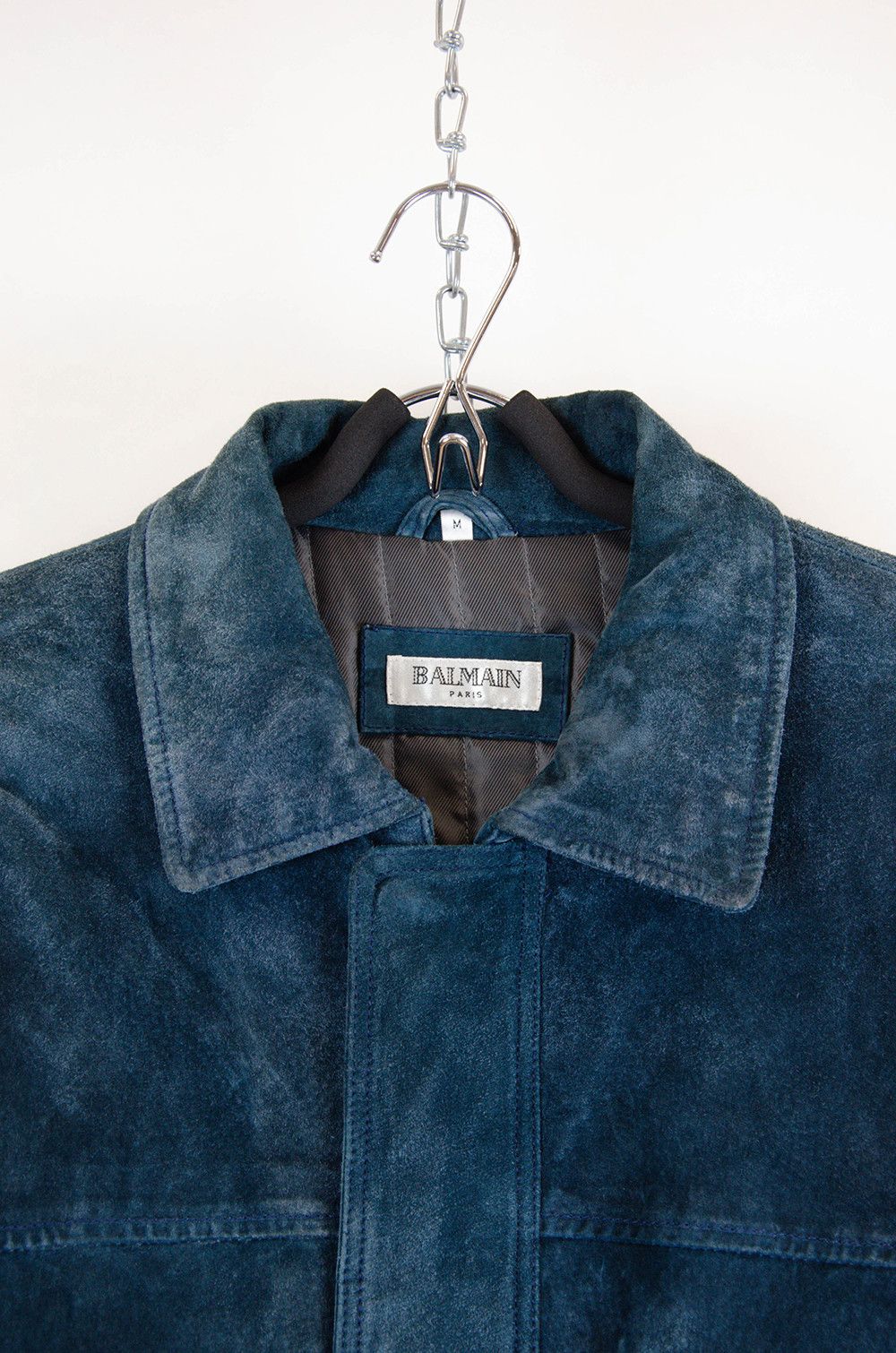 Balmain Balmain Paris Indigo Suede Leather Coat Size M Size US M / EU 48-50 / 2 - 4 Thumbnail