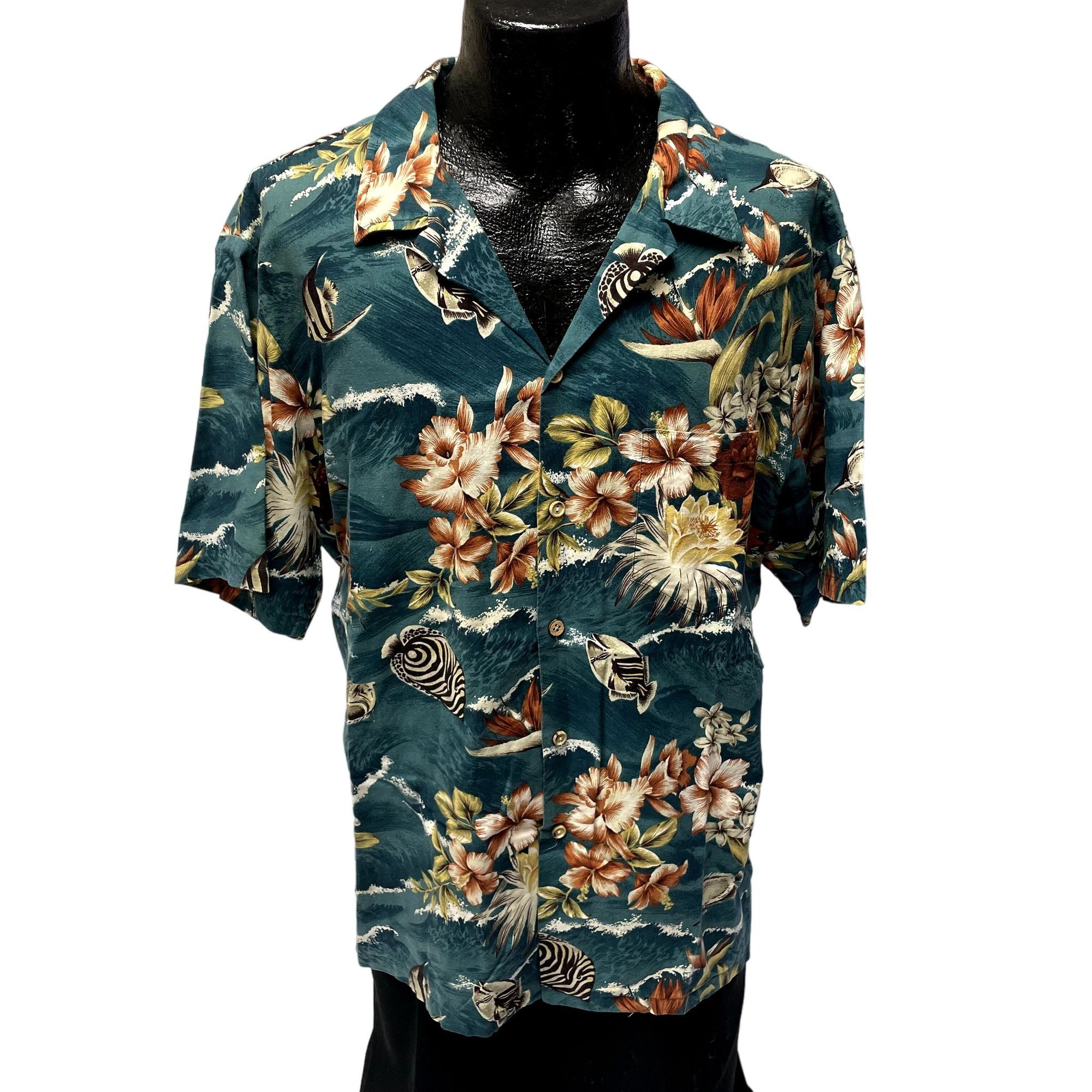80’s RJC Hawaiian FLORAL Tropical HAWAIIAN Beach Camp Shirt