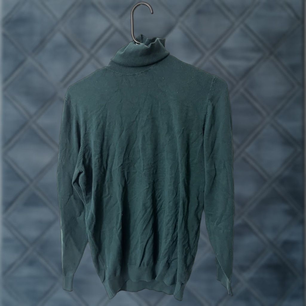 Zara Zara Sweater Women’s M Knit Turtleneck Cap Sleeve Green Pearl On Sleeve Lightweight Regular Pullover Classic Vintage: No Size M / US 6-8 / IT 42-44 - 1 Thumbnail