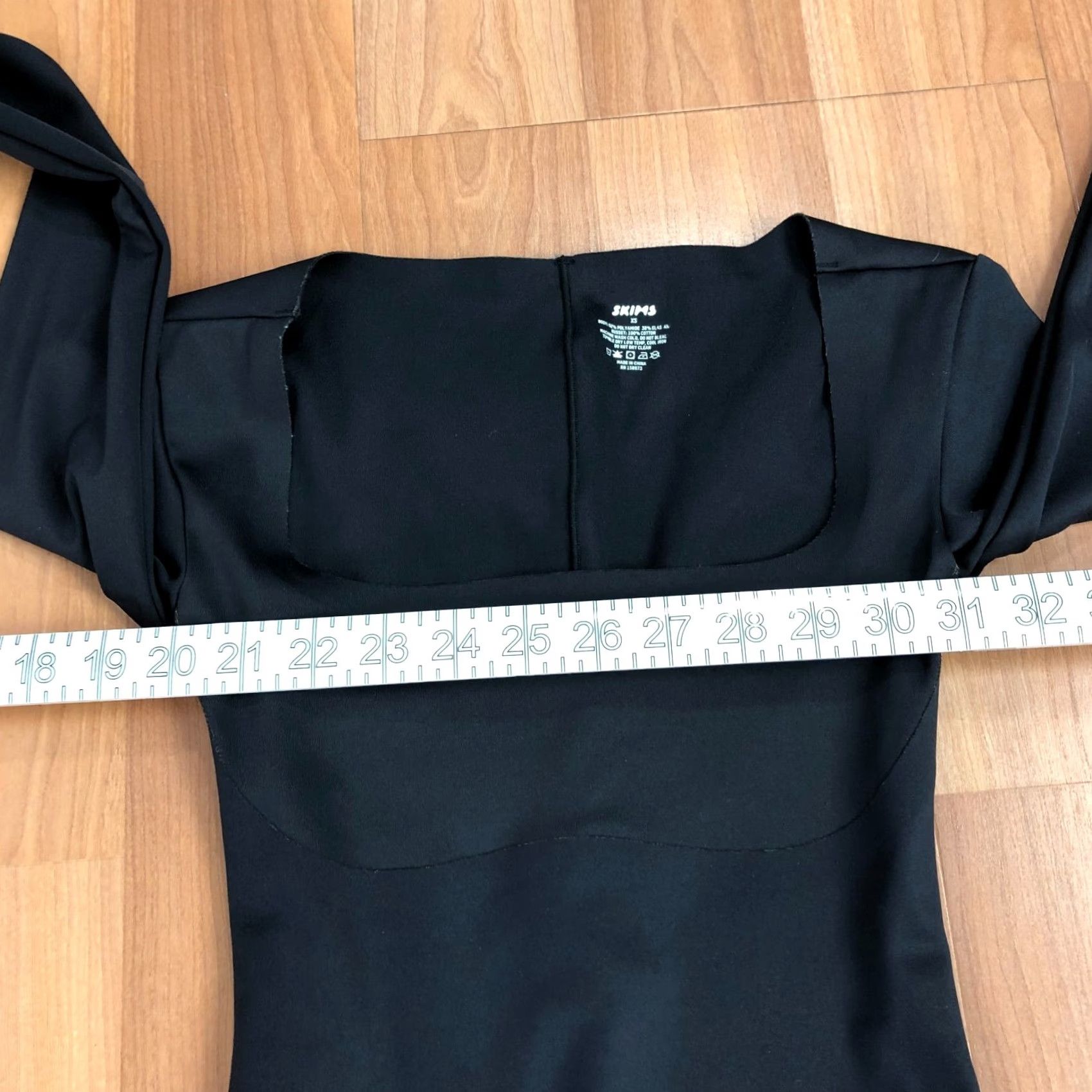 SKIMS Skims XS Women's Square Neck Polyamide Stretch Maxi Dress 56 Inch Black MINT HRJ Size XS / US 0-2 / IT 36-38 - 5 Thumbnail