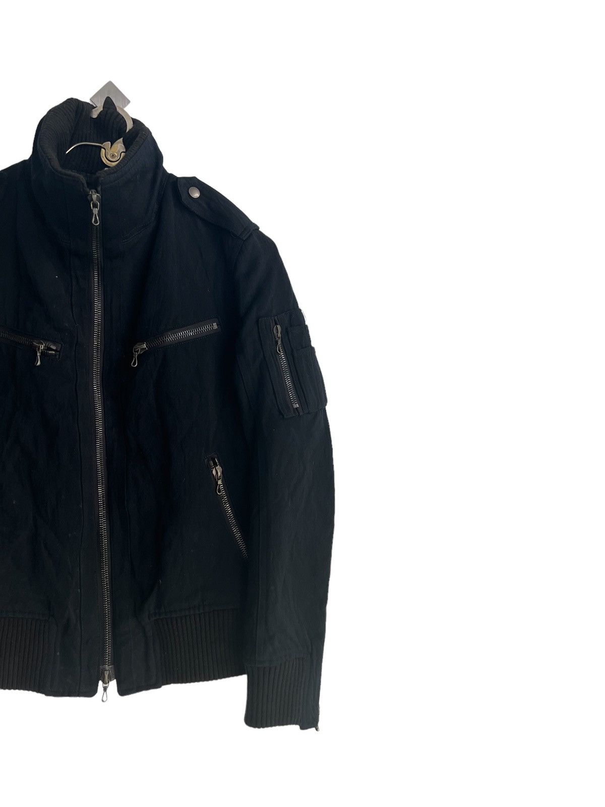 Shellac Shellac 🇯🇵 Bondage Zipper Moleskin Goth Biker Jacket Size US S / EU 44-46 / 1 - 6 Thumbnail