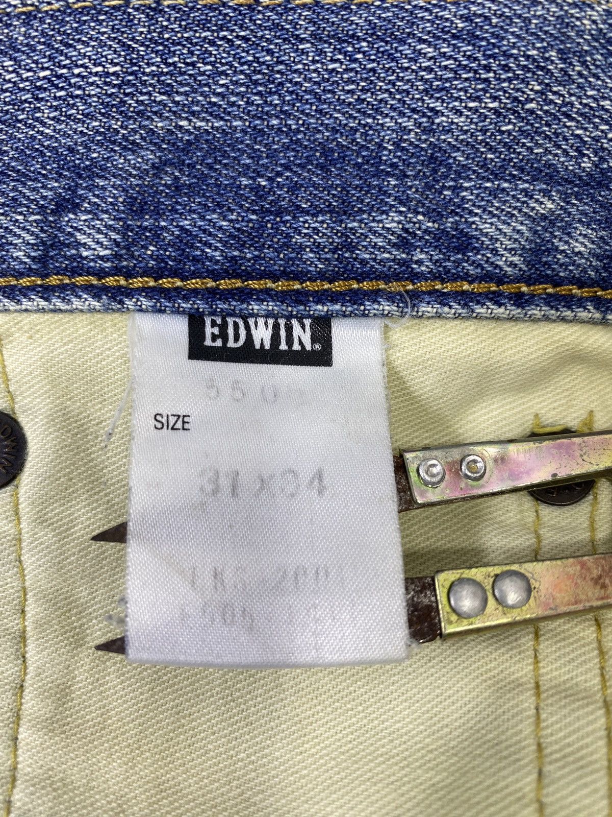 Edwin × Japanese Brand × Jean Edwin 505x Selvedge Distress Blue Wash Denim - J885 Size US 33 - 6 Thumbnail
