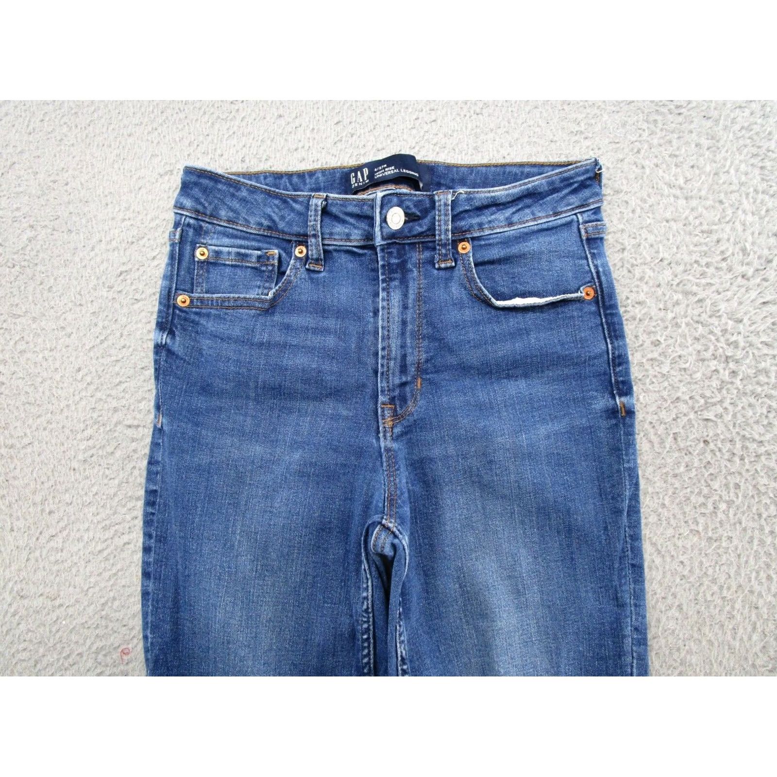Gap Gap Women Jeans Jegging High Rise 4 Blue Stretch Plus Size 4 27R Universal Legging Jeggings Jeans Women's Size 4/27R Stretch Size 27" / US 4 / IT 40 - 3 Thumbnail