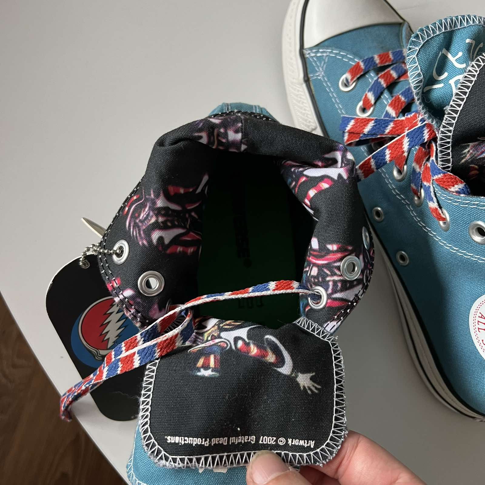 Band Tees RARE 2007 CONVERSE X GRATEFUL DEAD COLLECTION Sneakers SZ 43 Size US 9.5 / EU 42-43 - 11 Thumbnail