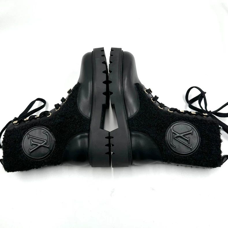 Louis Vuitton Louis Vuitton Lamb wool black large logo Doc Martens boots Size US 7.5 / IT 37.5 - 7 Thumbnail